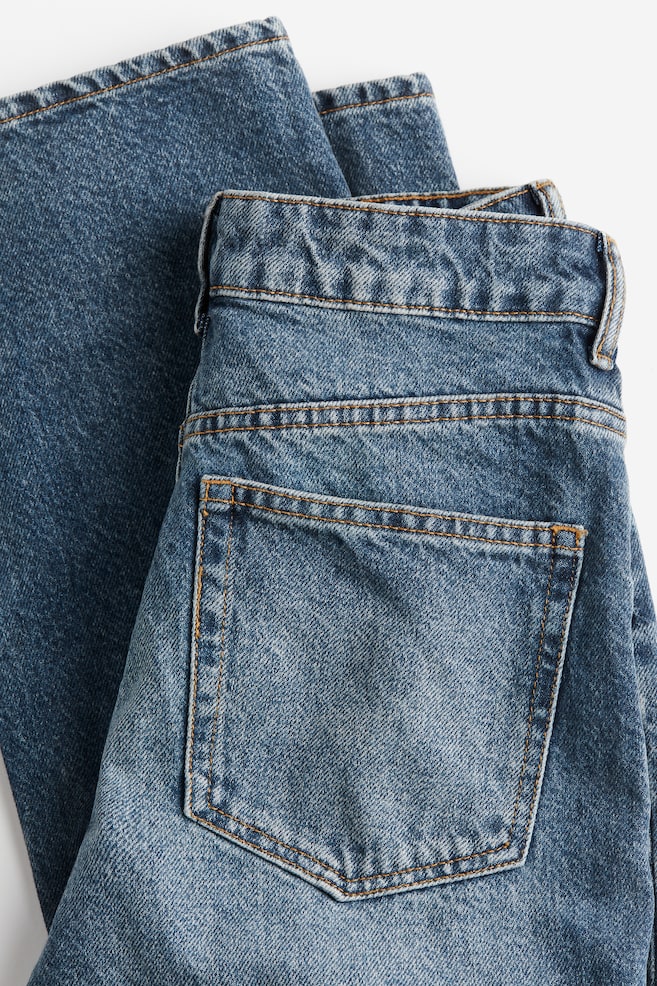 Straight High Jeans - Denimblå/Medium denimblå/Sort/Washed out/Lys denimblå/Sort - 7