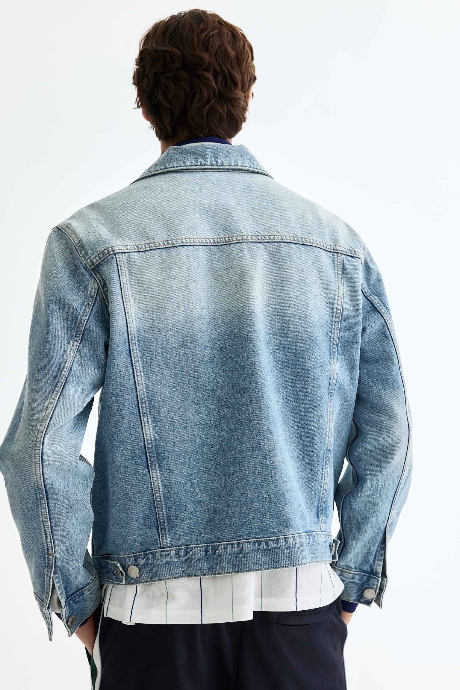 Denim trucker jacket - Denim blue/Black/Denim black/Denim green - 4