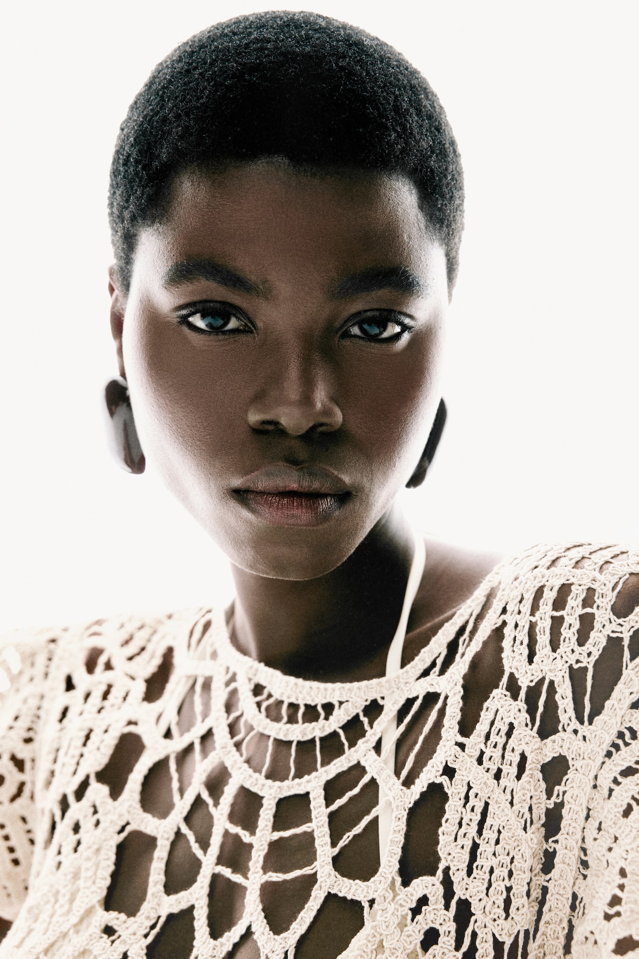 Flutter-Sleeved Crochet-Look Dress - image 5