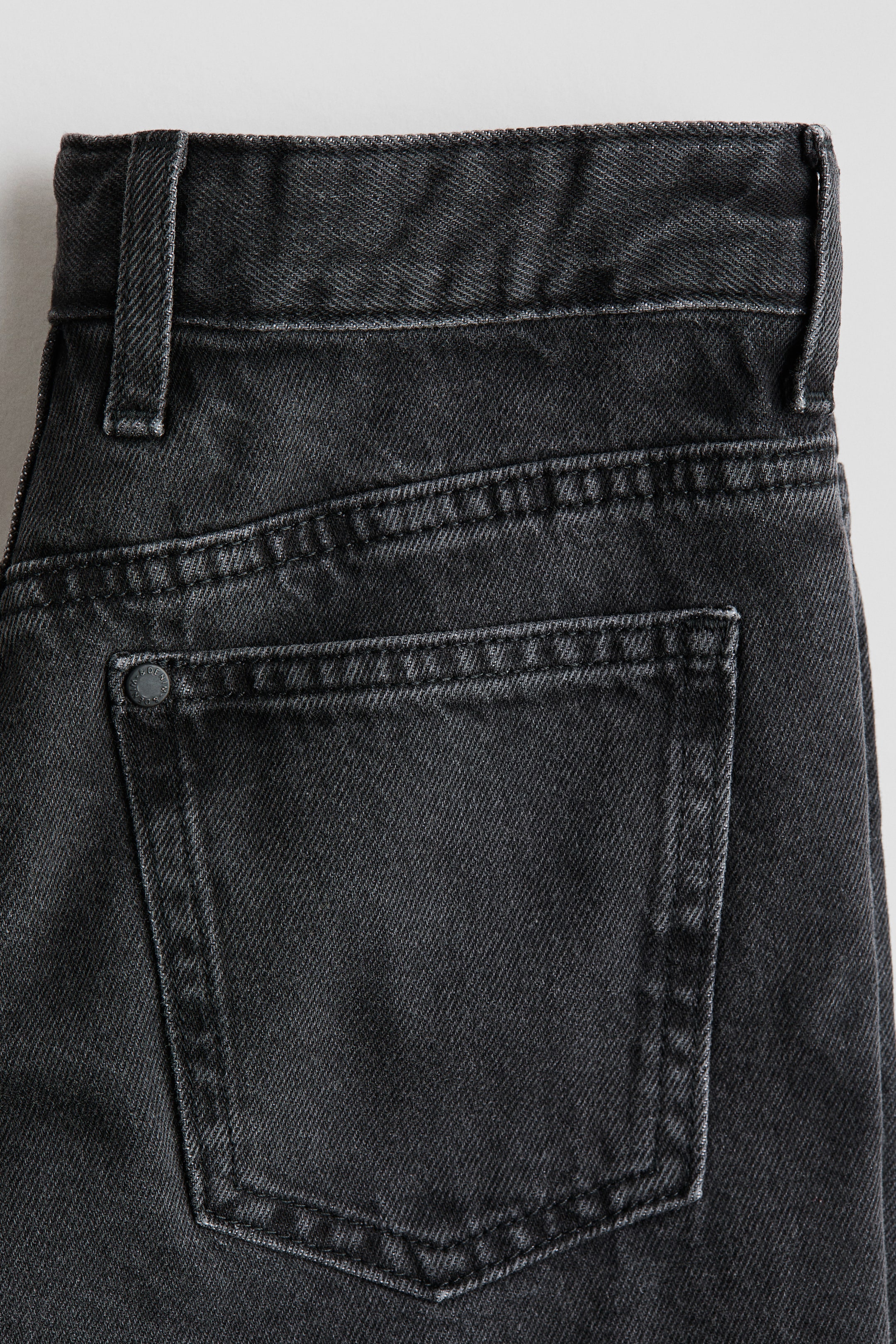 View larger image: Loose-fit denim shorts - Denim black - Kids | H&M MY 2