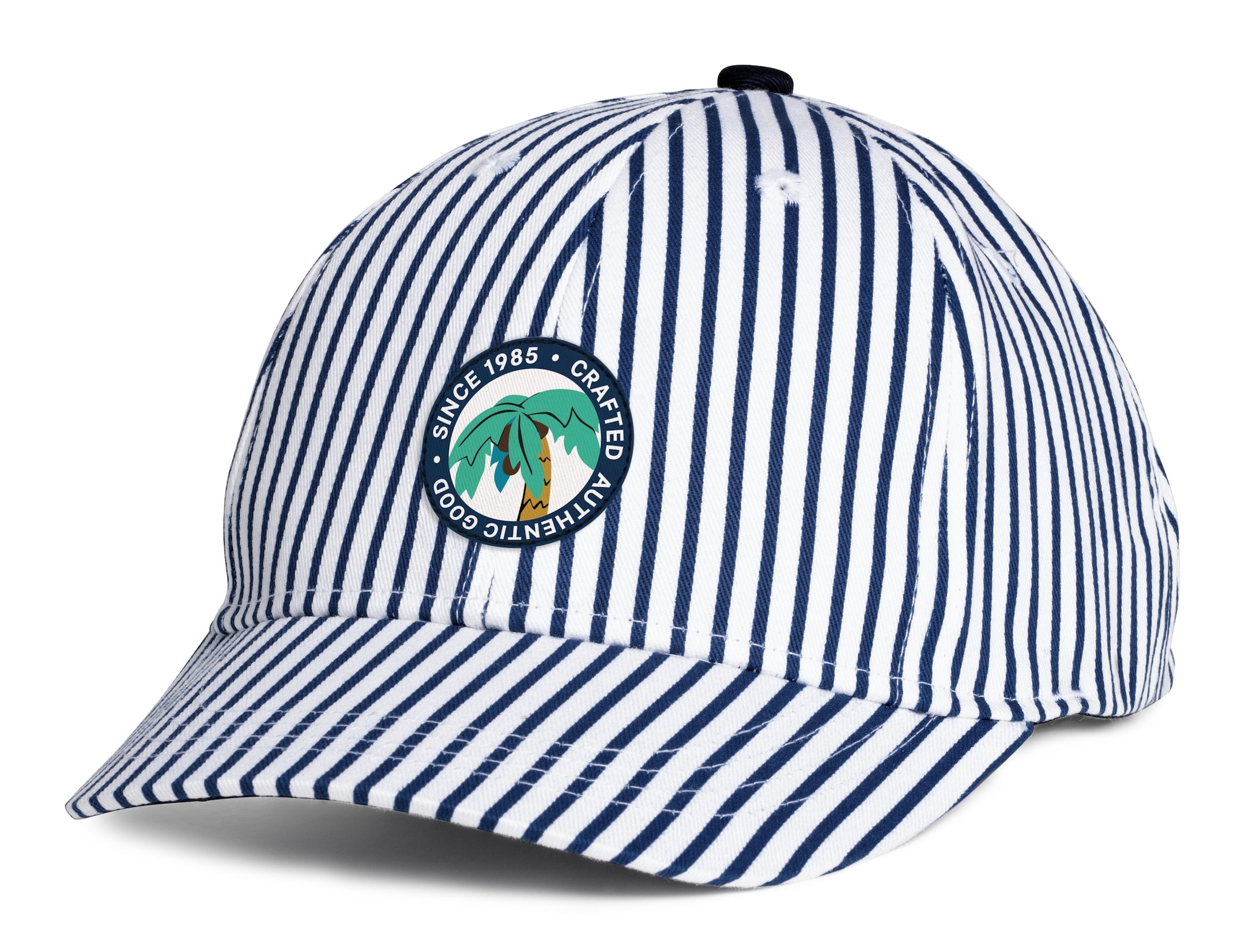 Agrandir l'image: Casquette en coton - Blanc/bleu/rayé - ENFANT | H&M FR 1