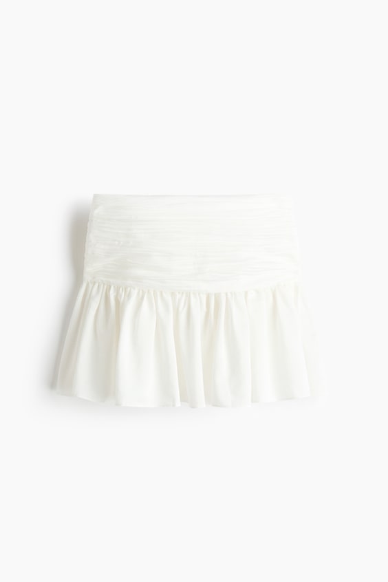Женские юбки H&M Ruched-Waist Mini Skirt