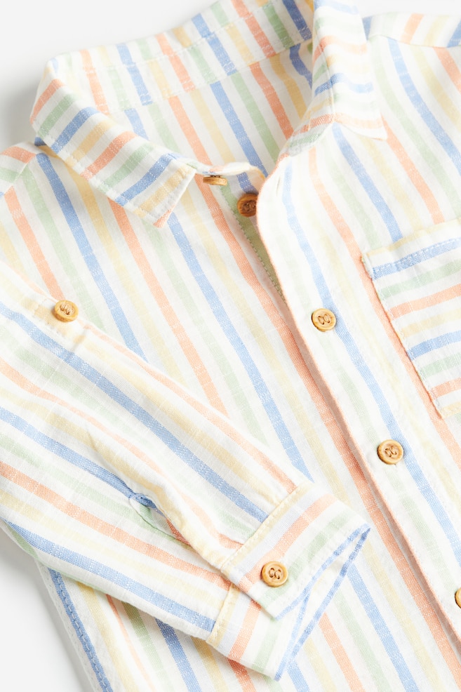 Cotton shirt - White/Multi striped/White/Beige/Checked - 2