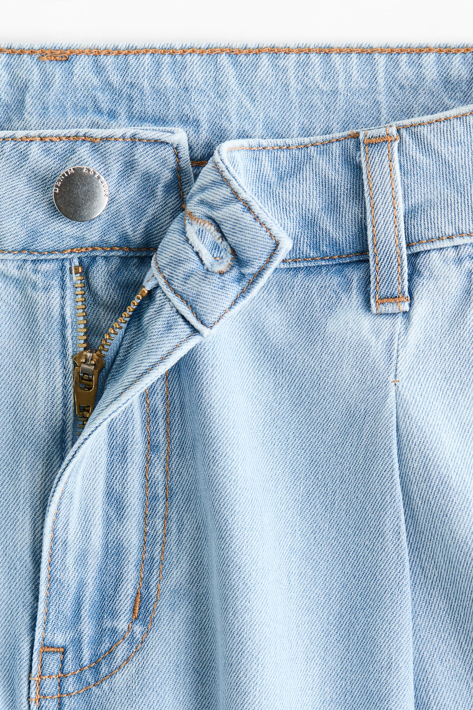 Pantaloni largi din twill - Albastru-denim pal/Roz-deschis/Crem - 6