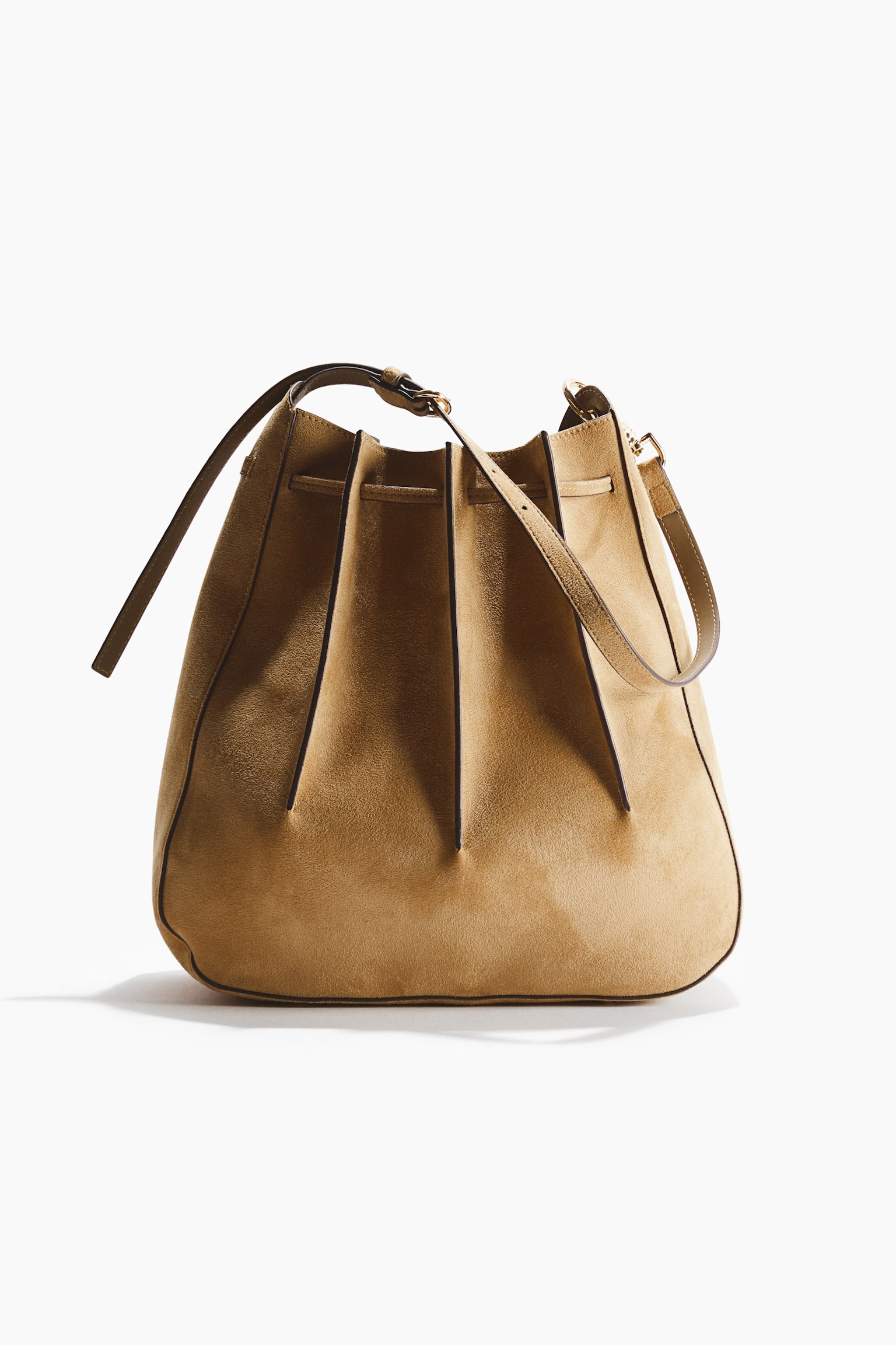 Pleated shoulder bag - Beige