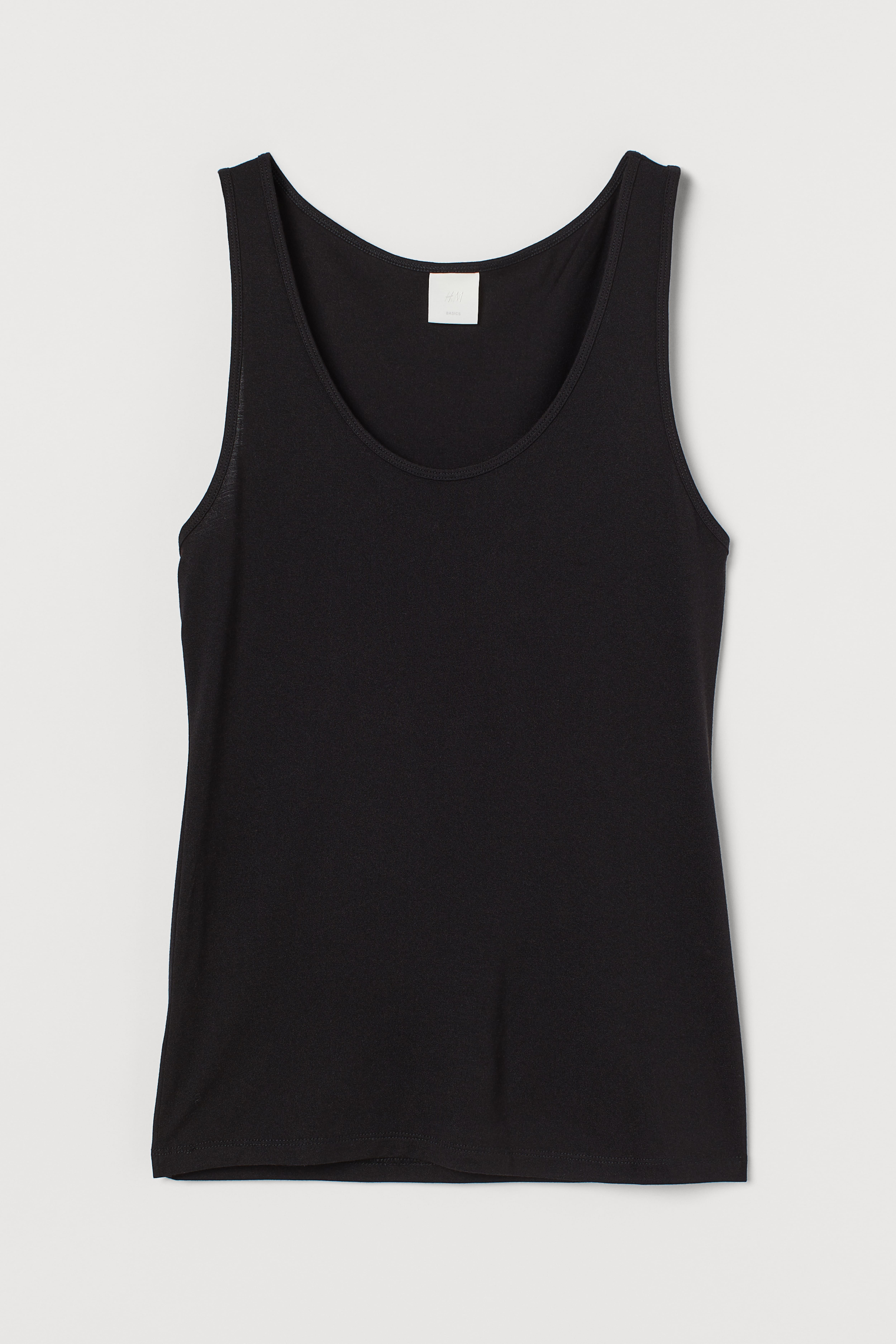 H&m black sleeveless top best sale