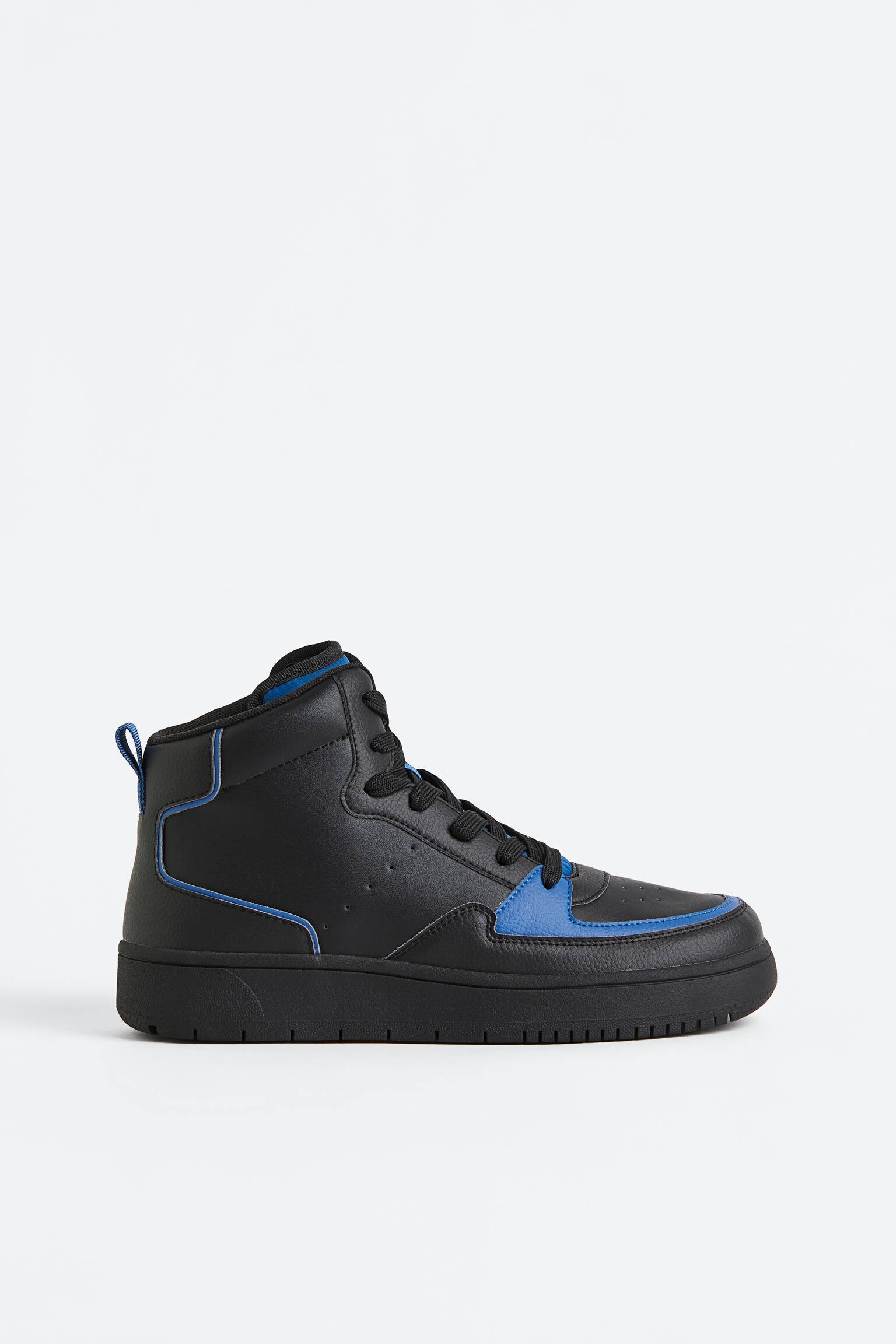 Hi Top Sneakers - Black/Blue - 4