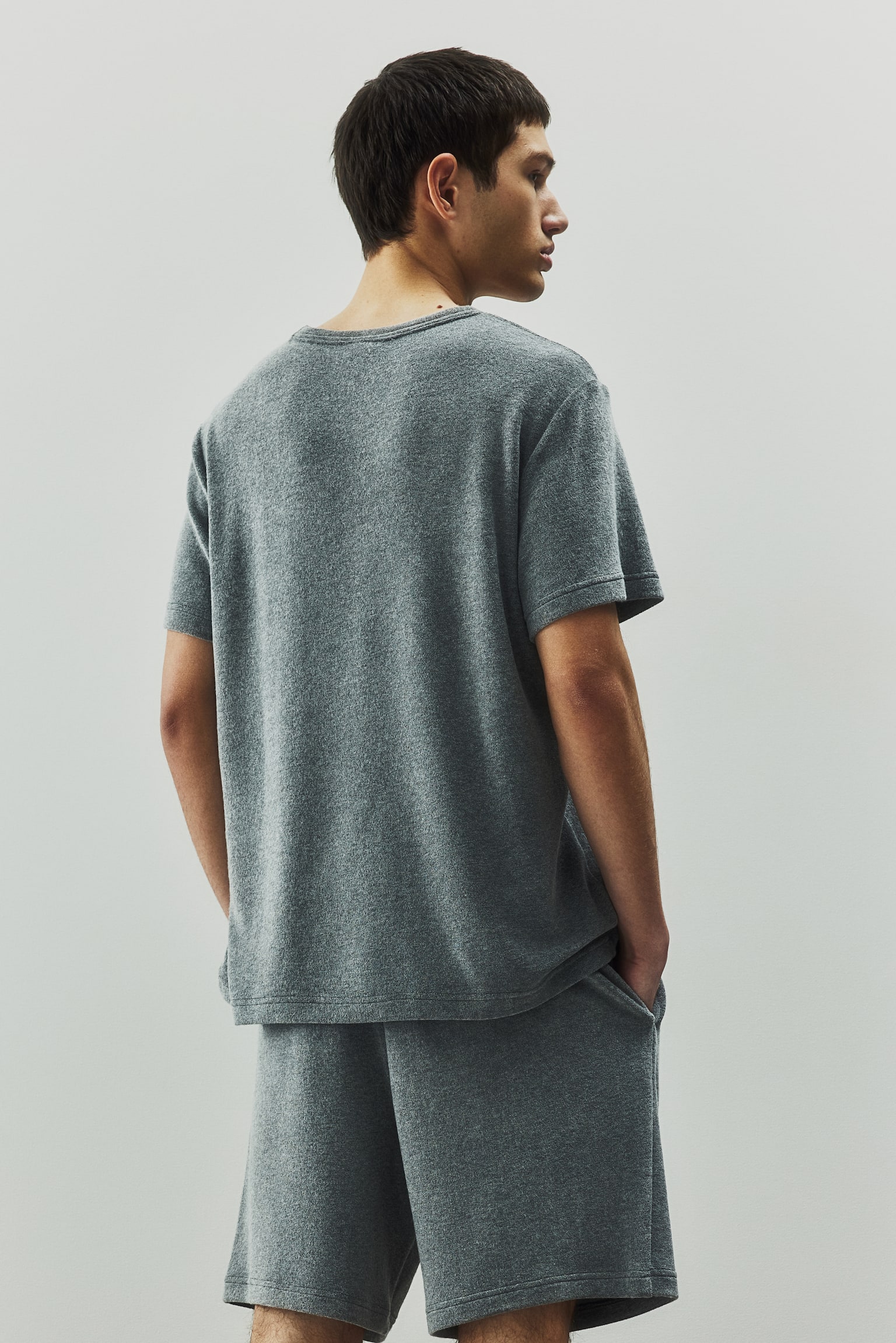 Pyjama T-shirt and shorts - Grey marl - 6