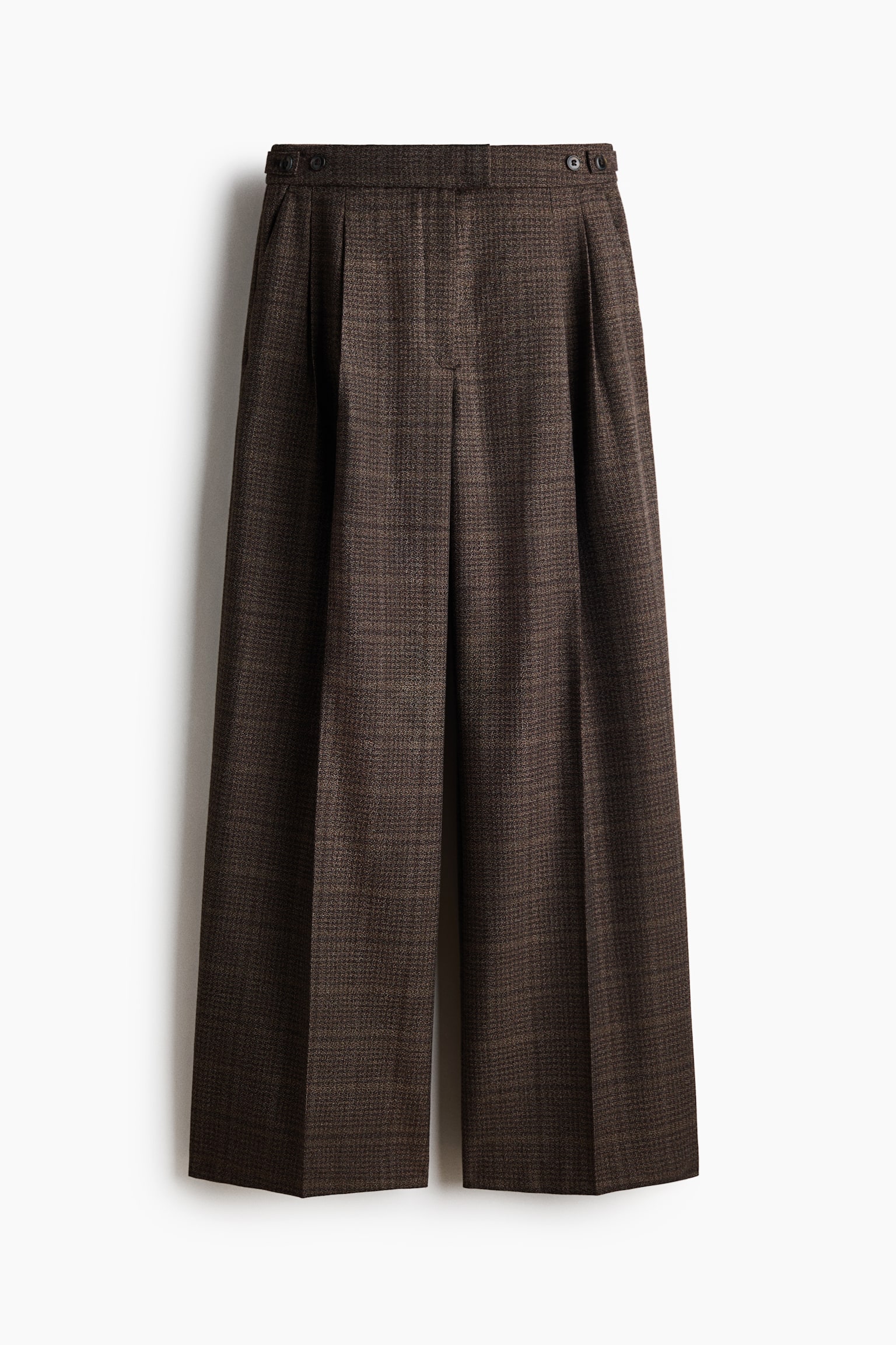 Pantalon chic - Brun foncé/à carreaux - 1