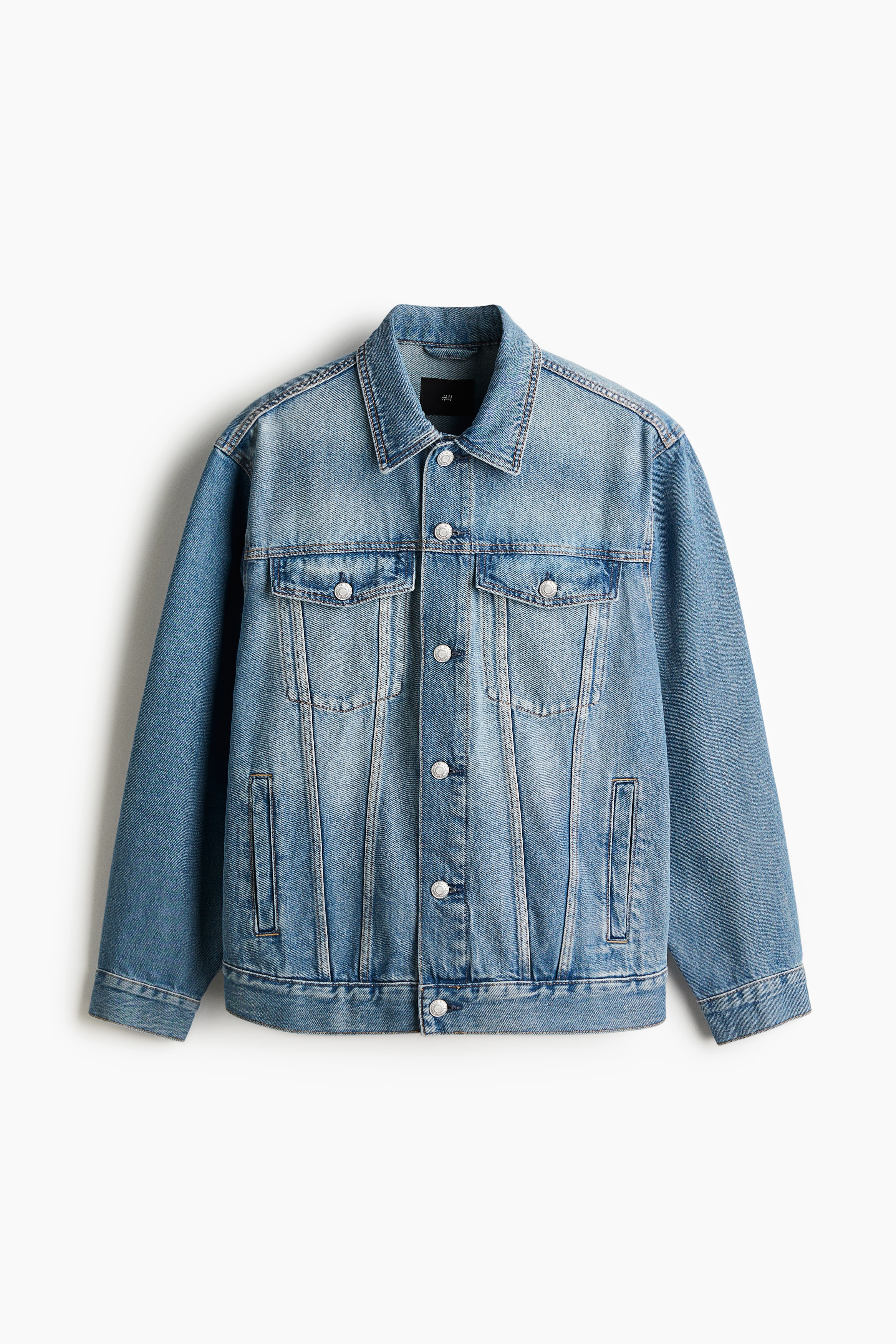 Loose Fit Denim Jacket - Denim blue - Men | H&M US