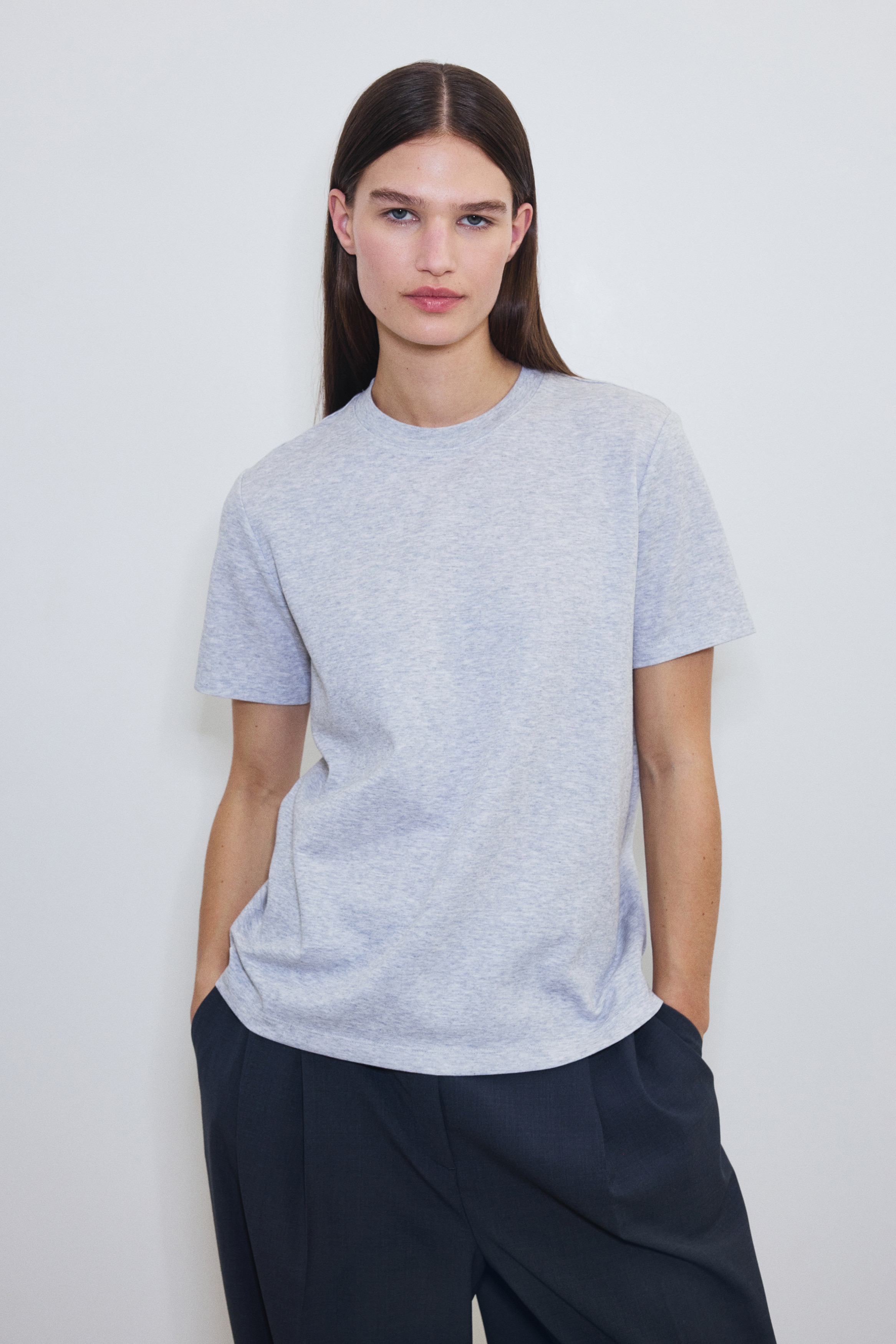 Cooling T-Shirt in Regular Fit - Hellgraumeliert/Weiss/Schwarz/Dunkelbraun/Dunkelgrau