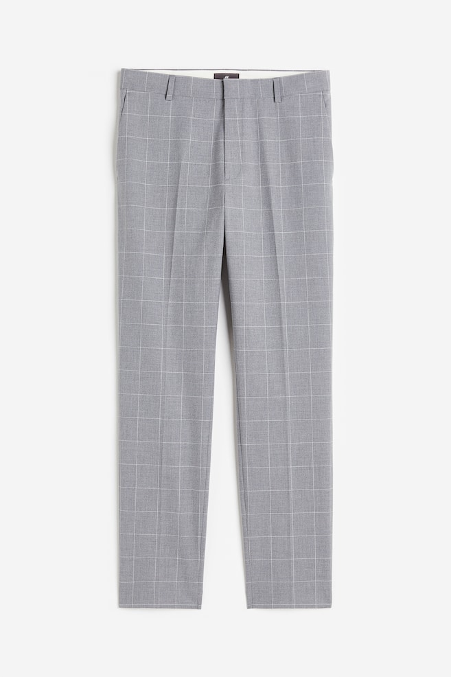 Slim Fit trousers - Light grey/Checked/Black/Light greige/Checked/Grey/Checked/dc - 2