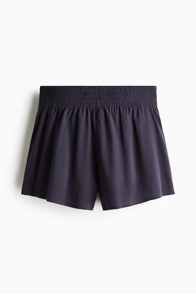 レイヤードスタイル ポケット付きスポーツショートパンツ