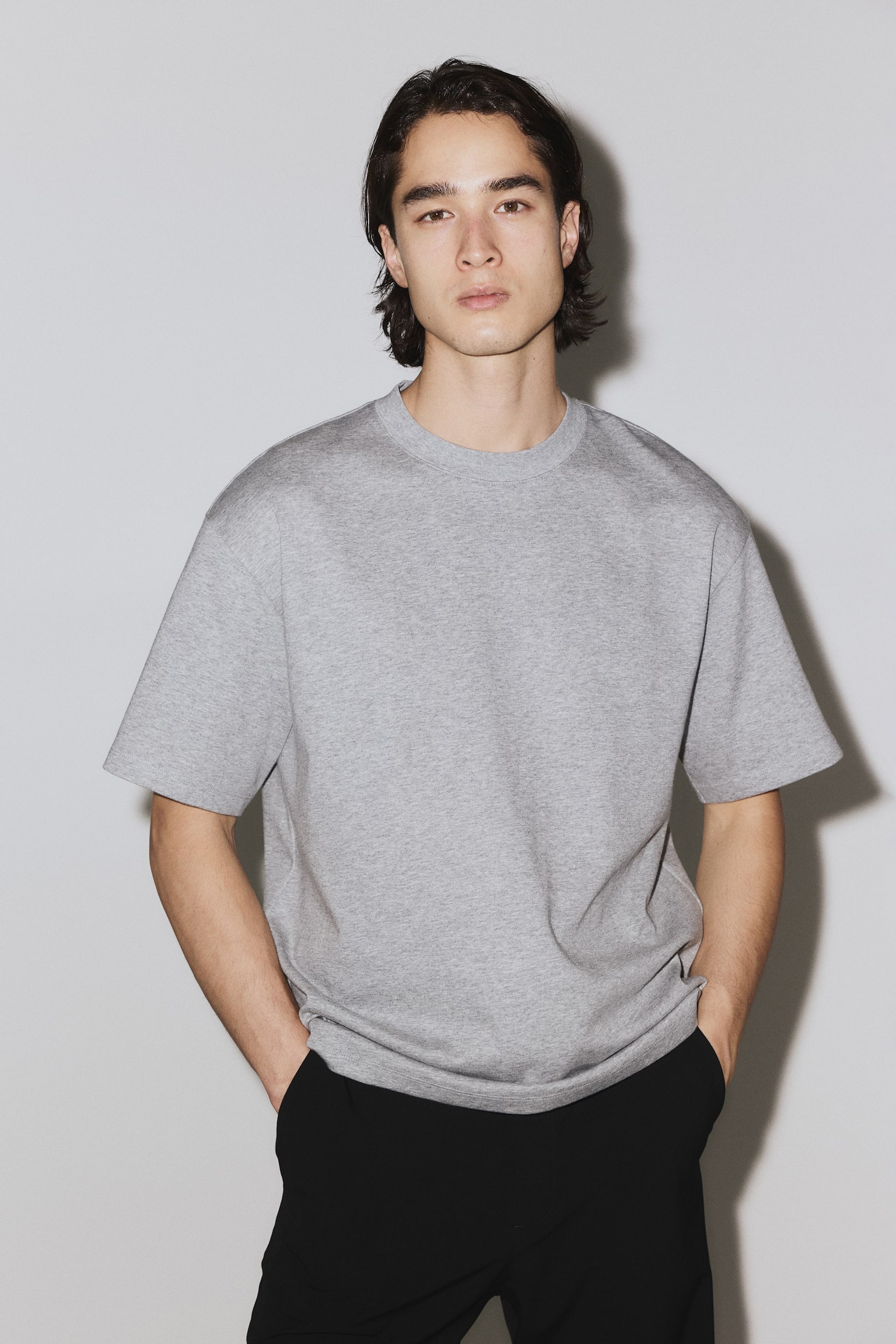 T-shirt Cooling Relaxed Fit - Cinzento mesclado/Preto/Bege escuro/Branco/Castanho escuro - 8