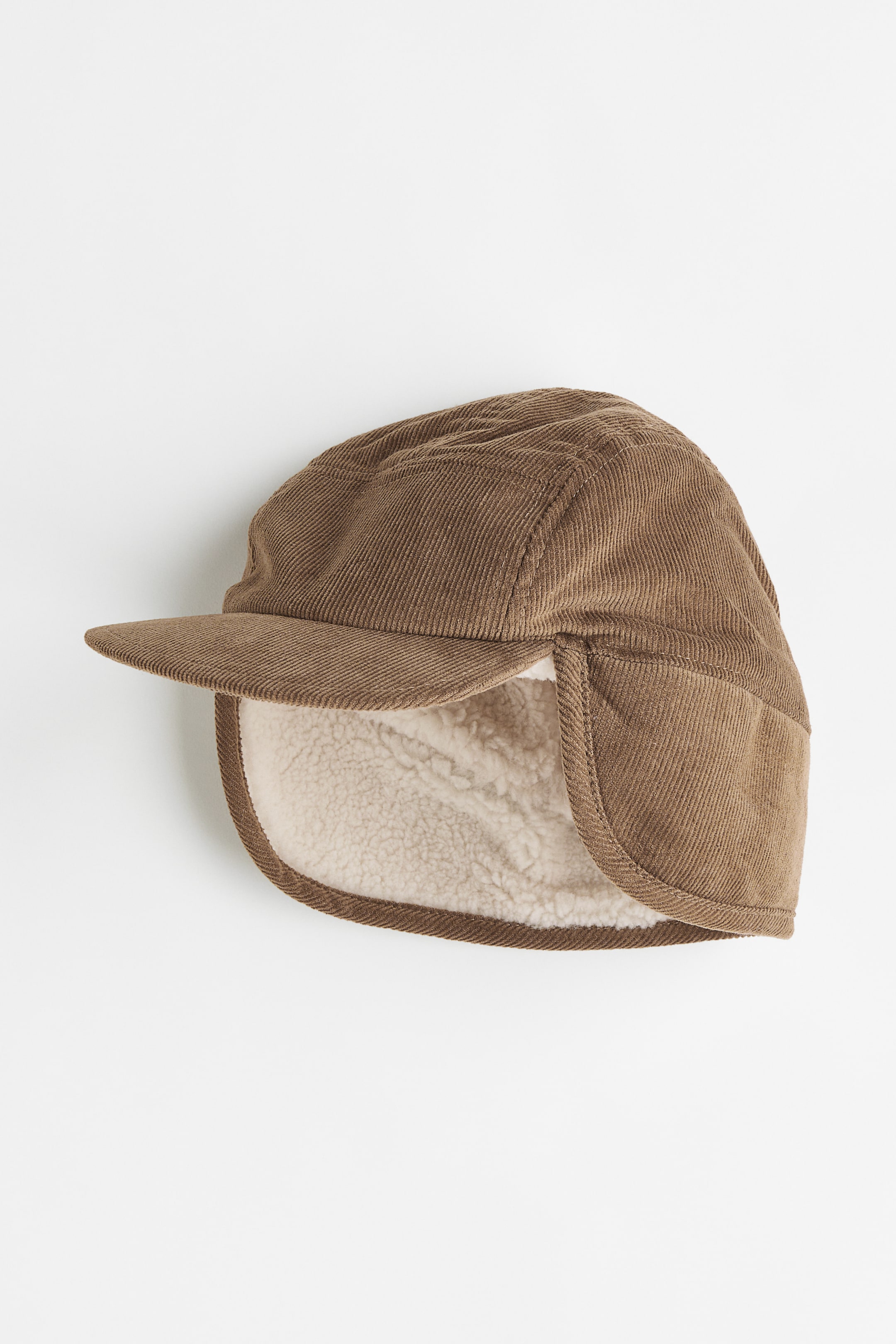 Teddy-lined Corduroy Cap