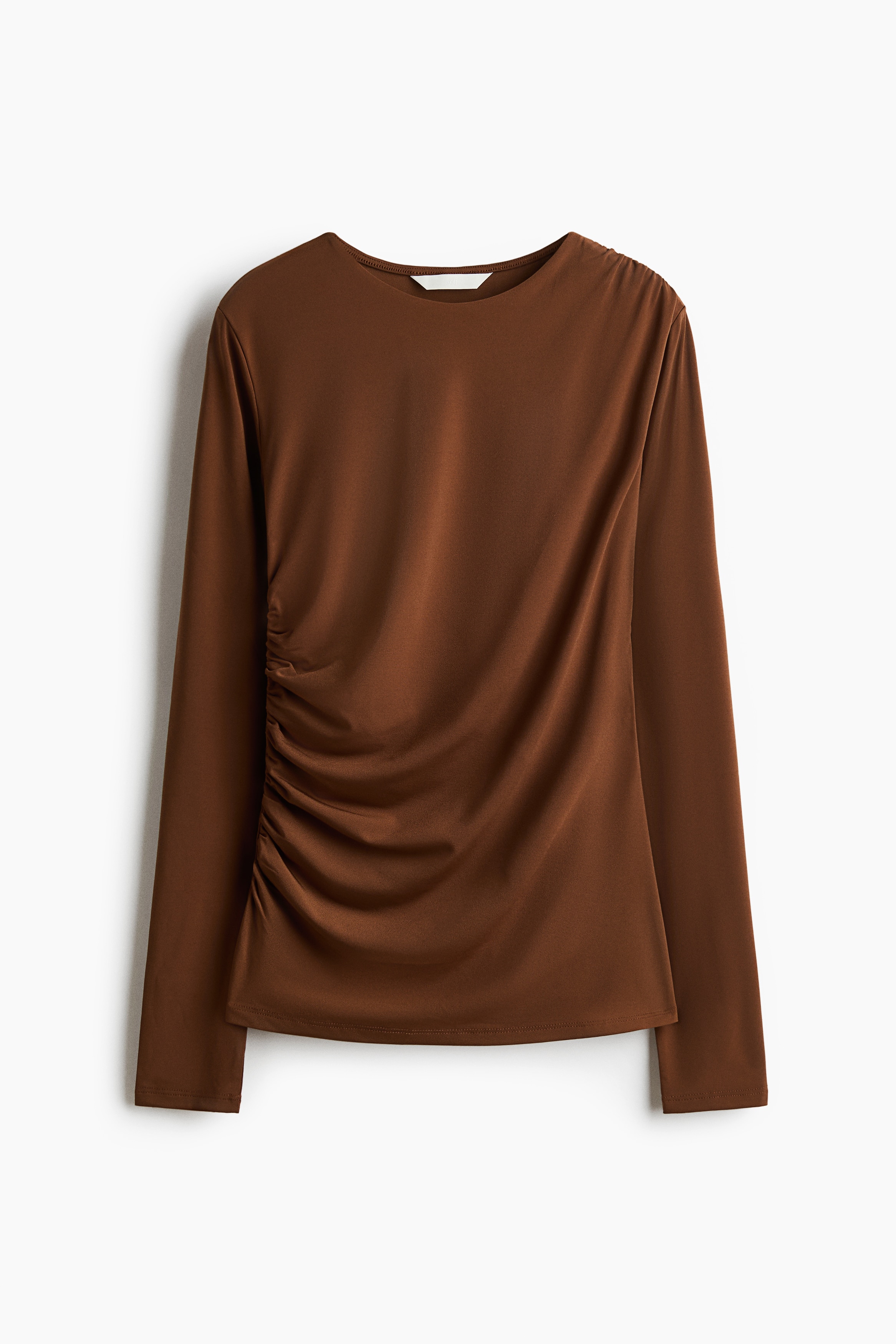 Lágy esésű dzsörzéfelső - Barna