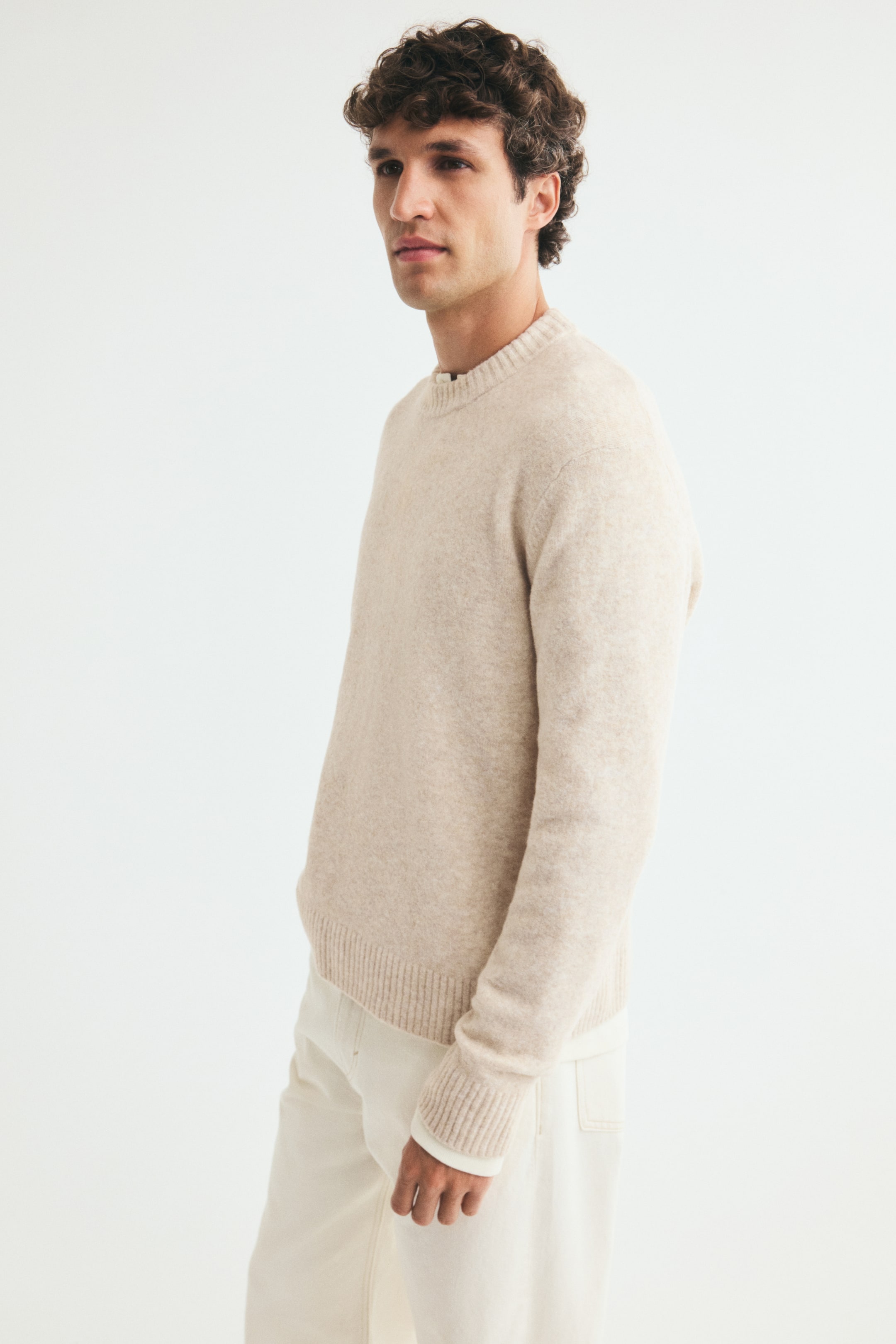 Regular-Fit Brushed Sweater