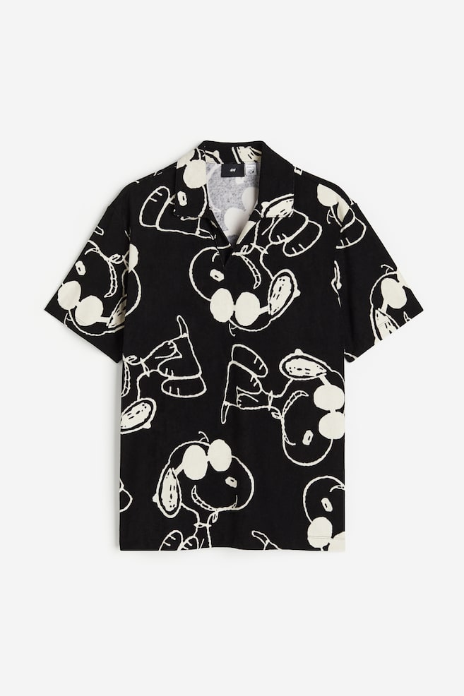 Poloshirt aus Frottee Regular Fit - Schwarz/Snoopy/Gelb/Smiley® - 2