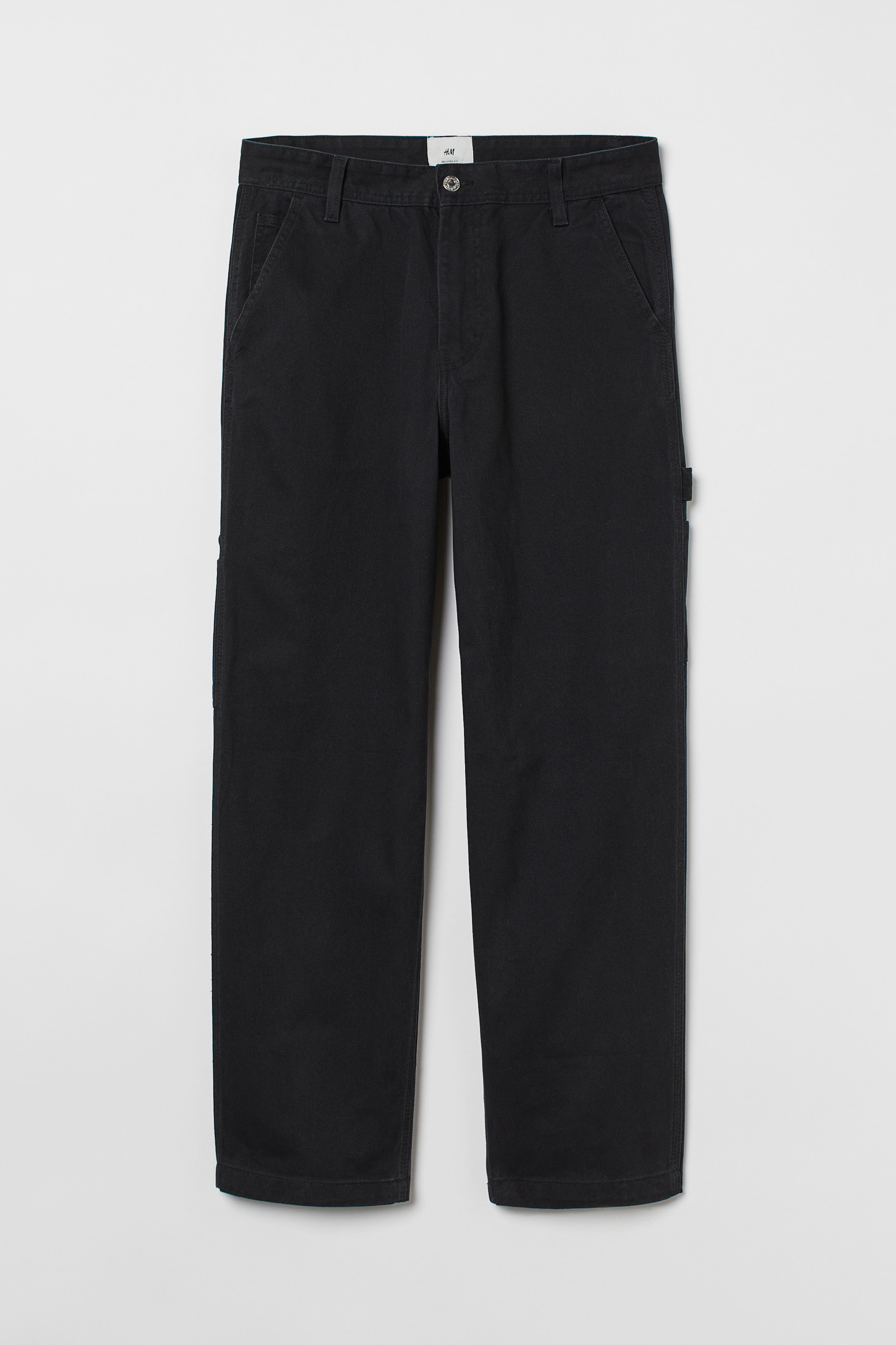 Relaxed Fit Twill Pants Black Men H M CA