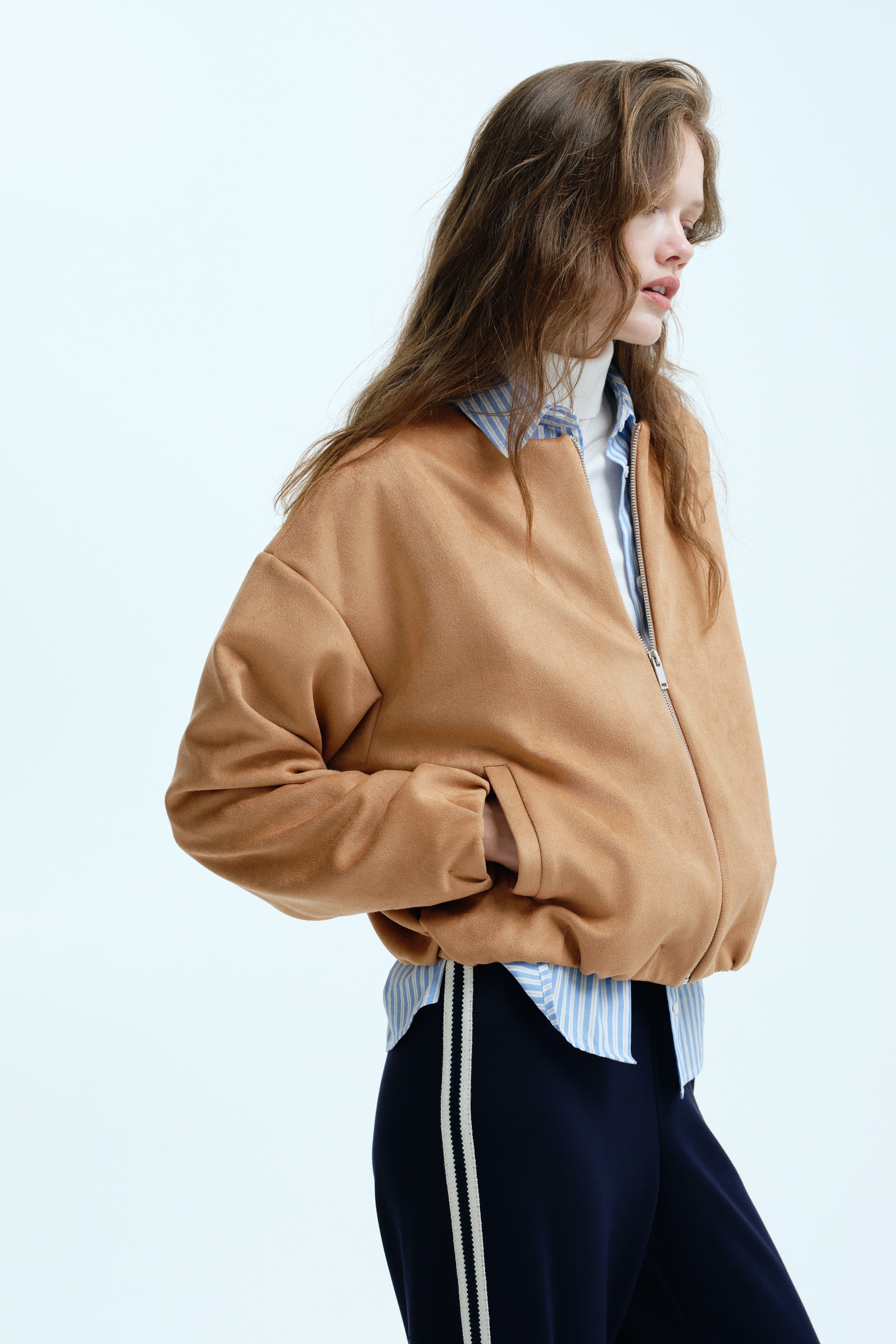 Oversized jersey jacket