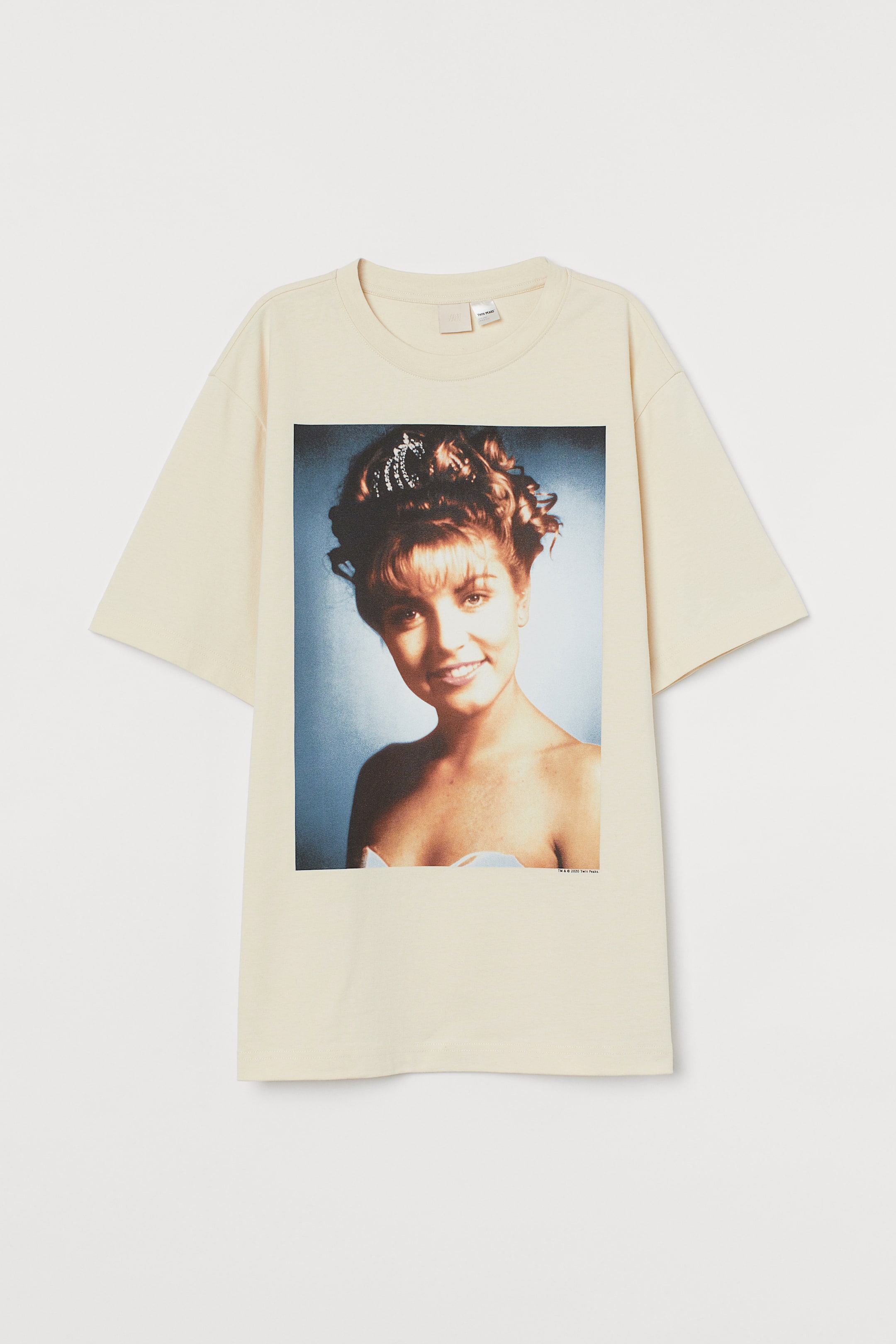 Zobrazit větší obrázek: Oversized tričko - Světle béžová/Twin Peaks - ŽENY | H&M CZ 1