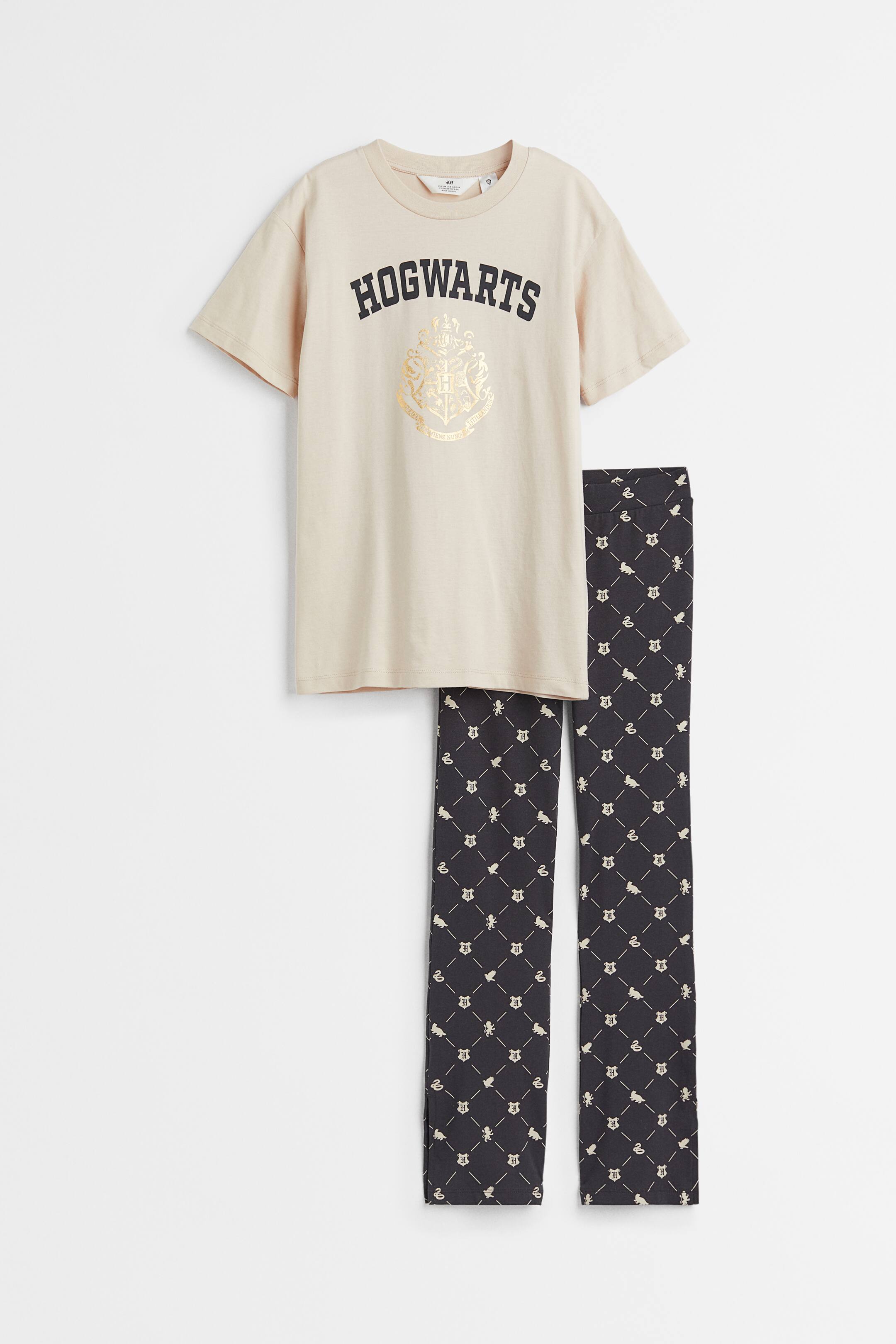 查看大圖: 2件組圖案套裝 - 淺米色/哈利波特 - Kids | H&M 1