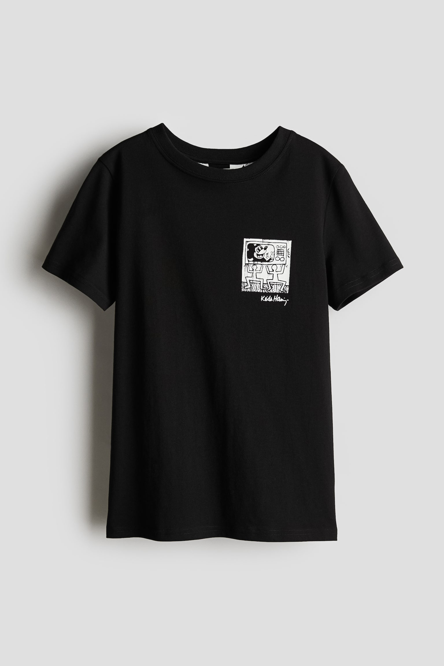 Printed T-shirt - Black - 1