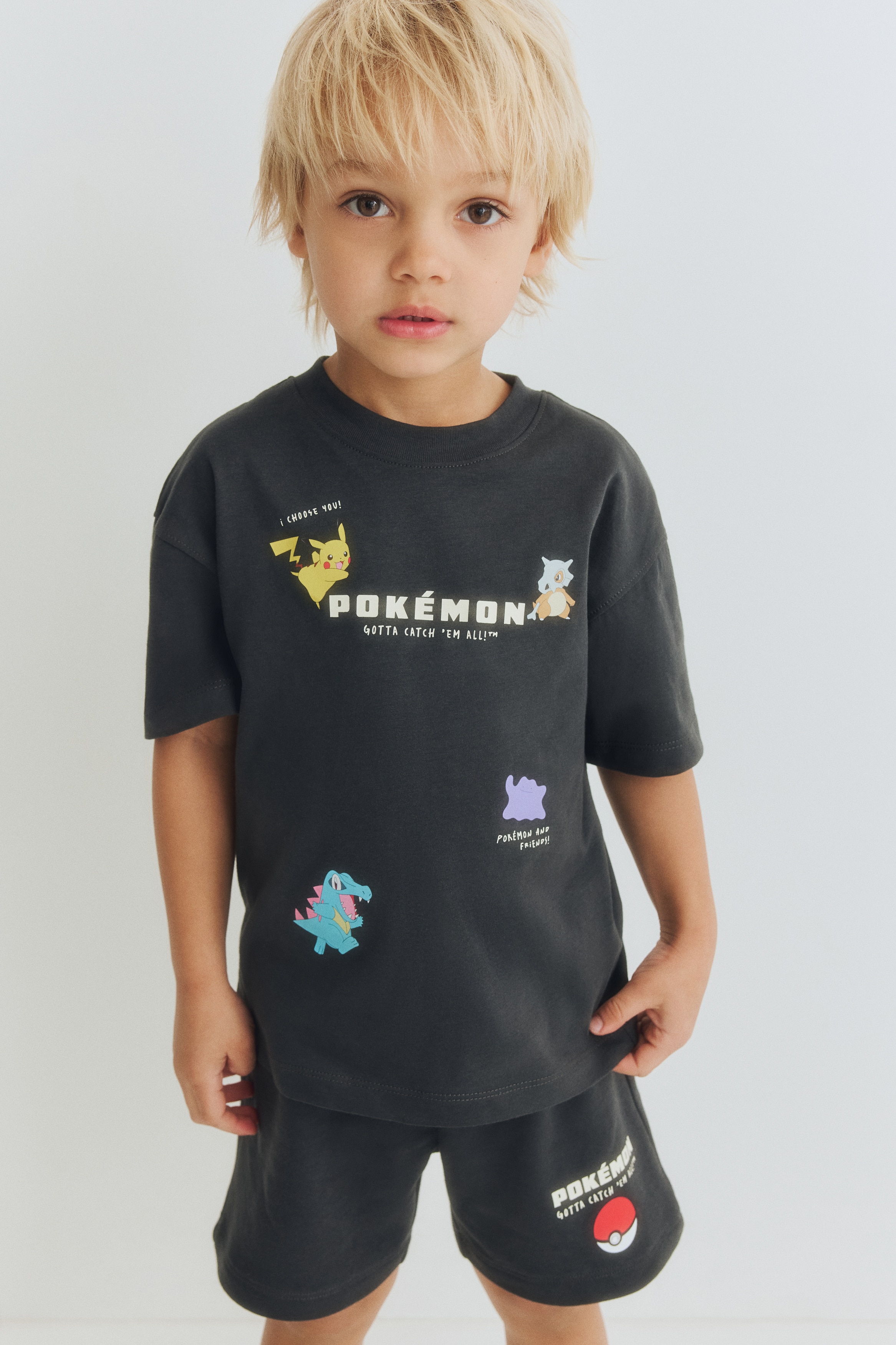 2-piece Printed Set - Black/Pokémon/Green/Minecraft/Red/Mickey Mouse/Dark gray/Marvel Comics/Dark turquoise/Spidey/White/Jurassic World