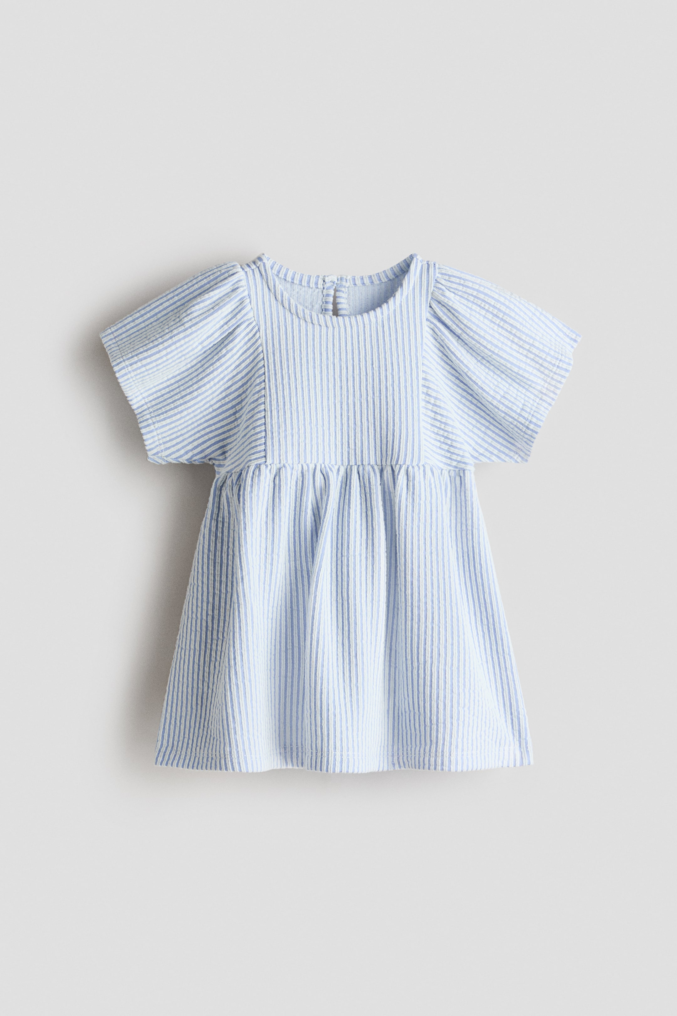 View larger image: Printed jersey dress - Blue/White striped - Kids | H&M 1