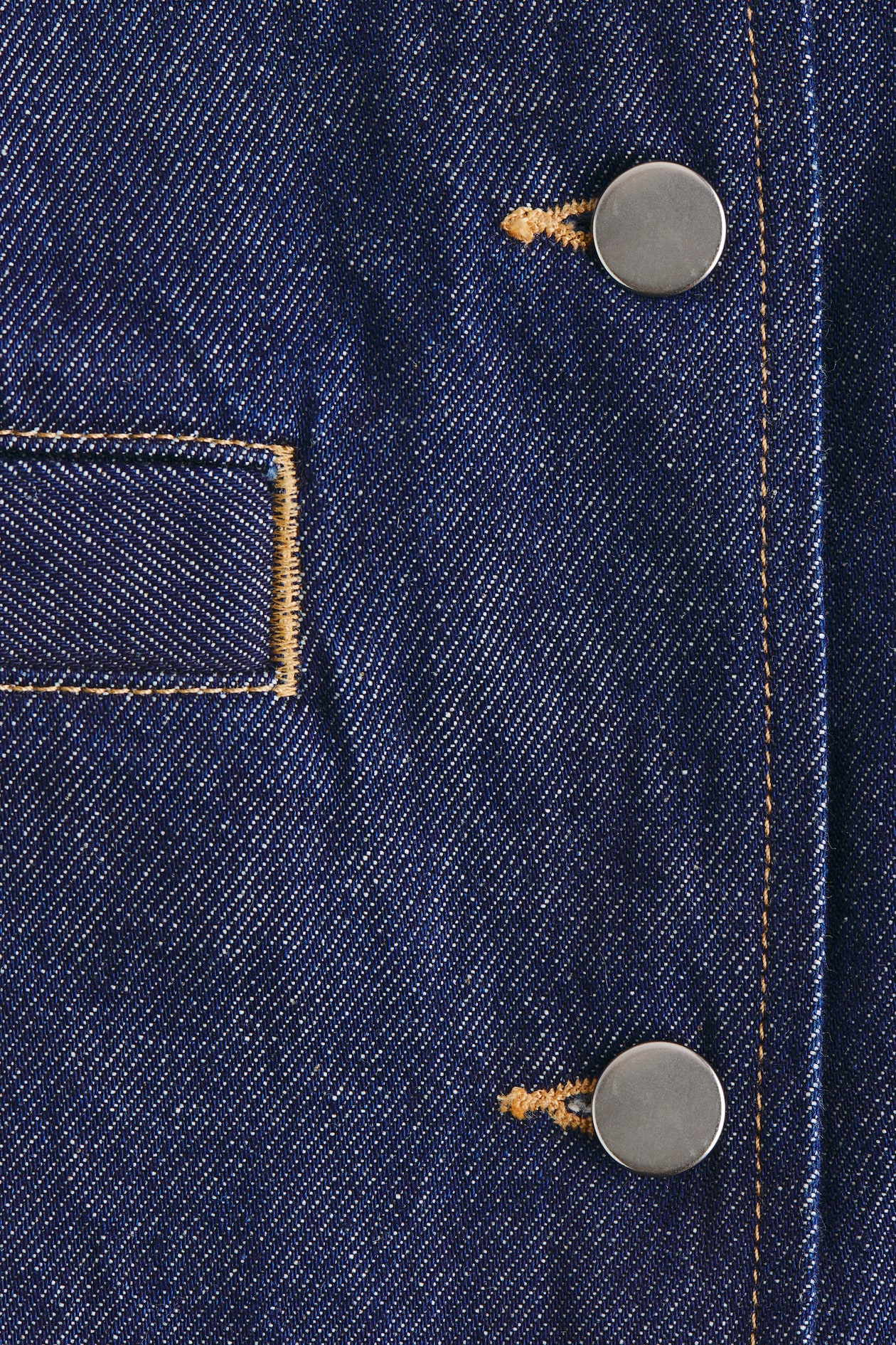 Collarless Denim Jacket - image 2