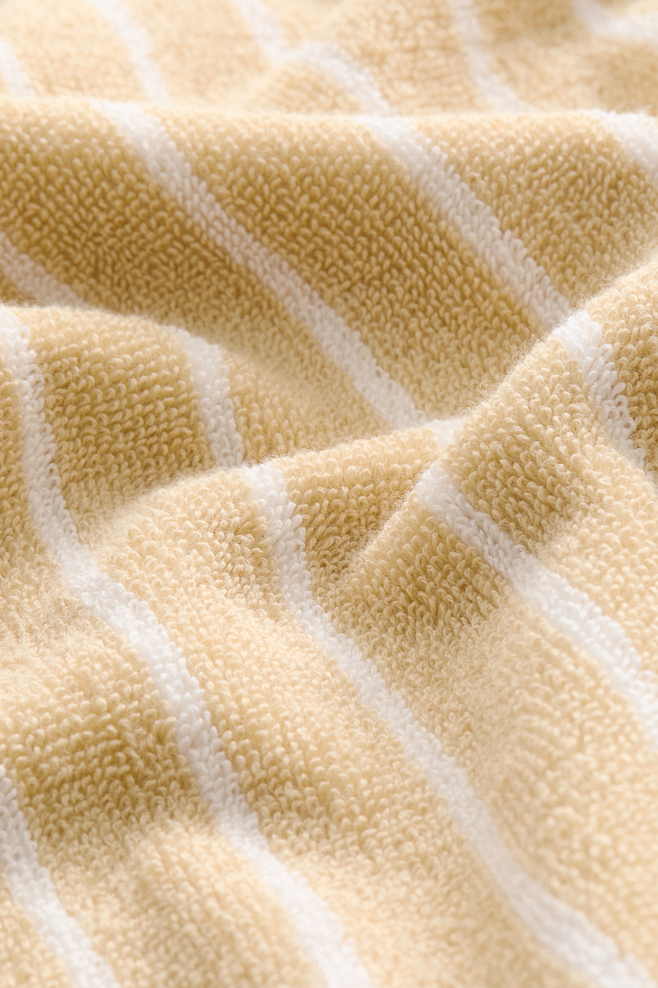 View larger image: Striped hand towel - Yellow/White striped - Home All | H&M IN 4