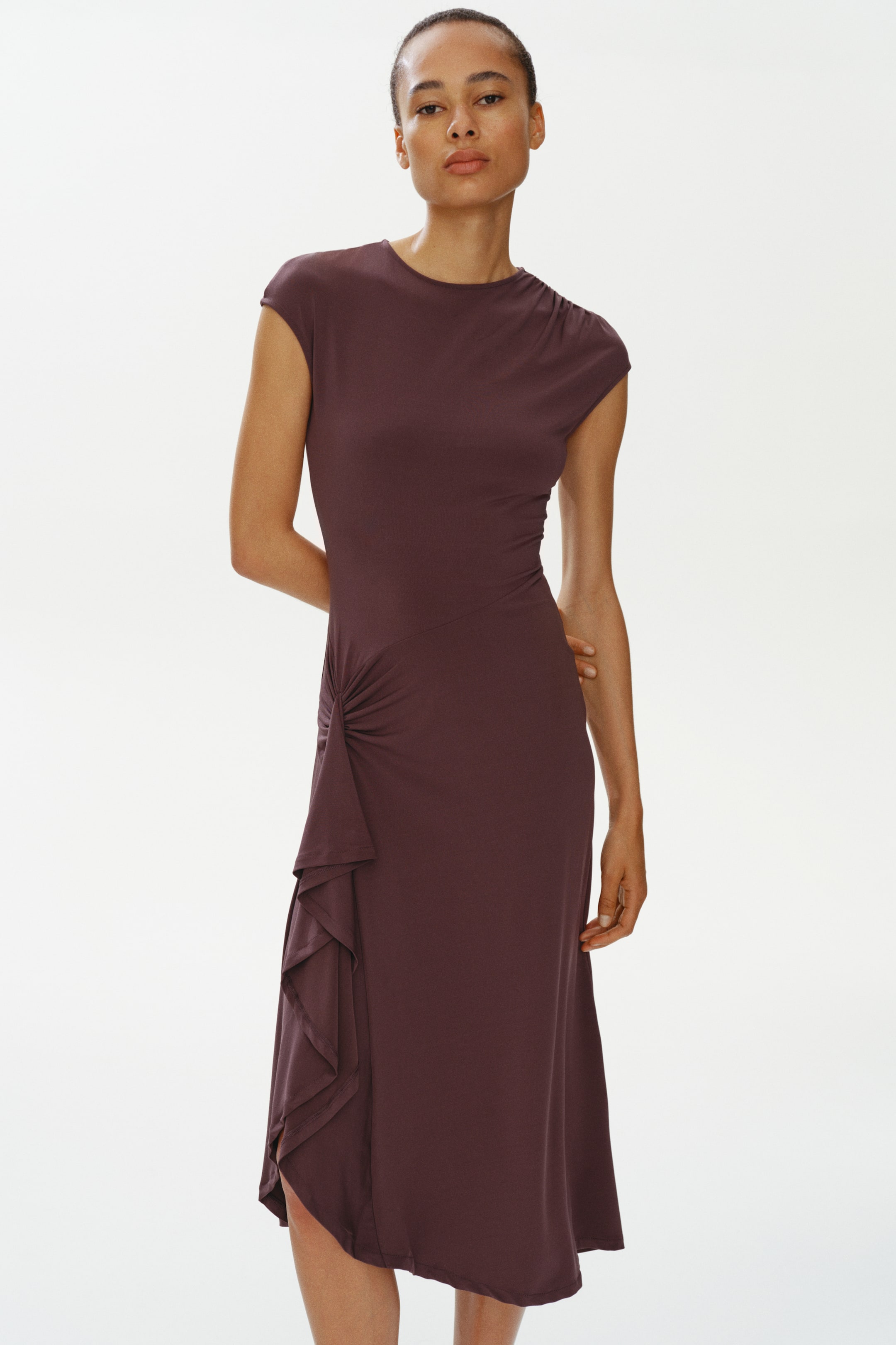 Женские платья H&M Draped-Panel Jersey Dress — фото 6