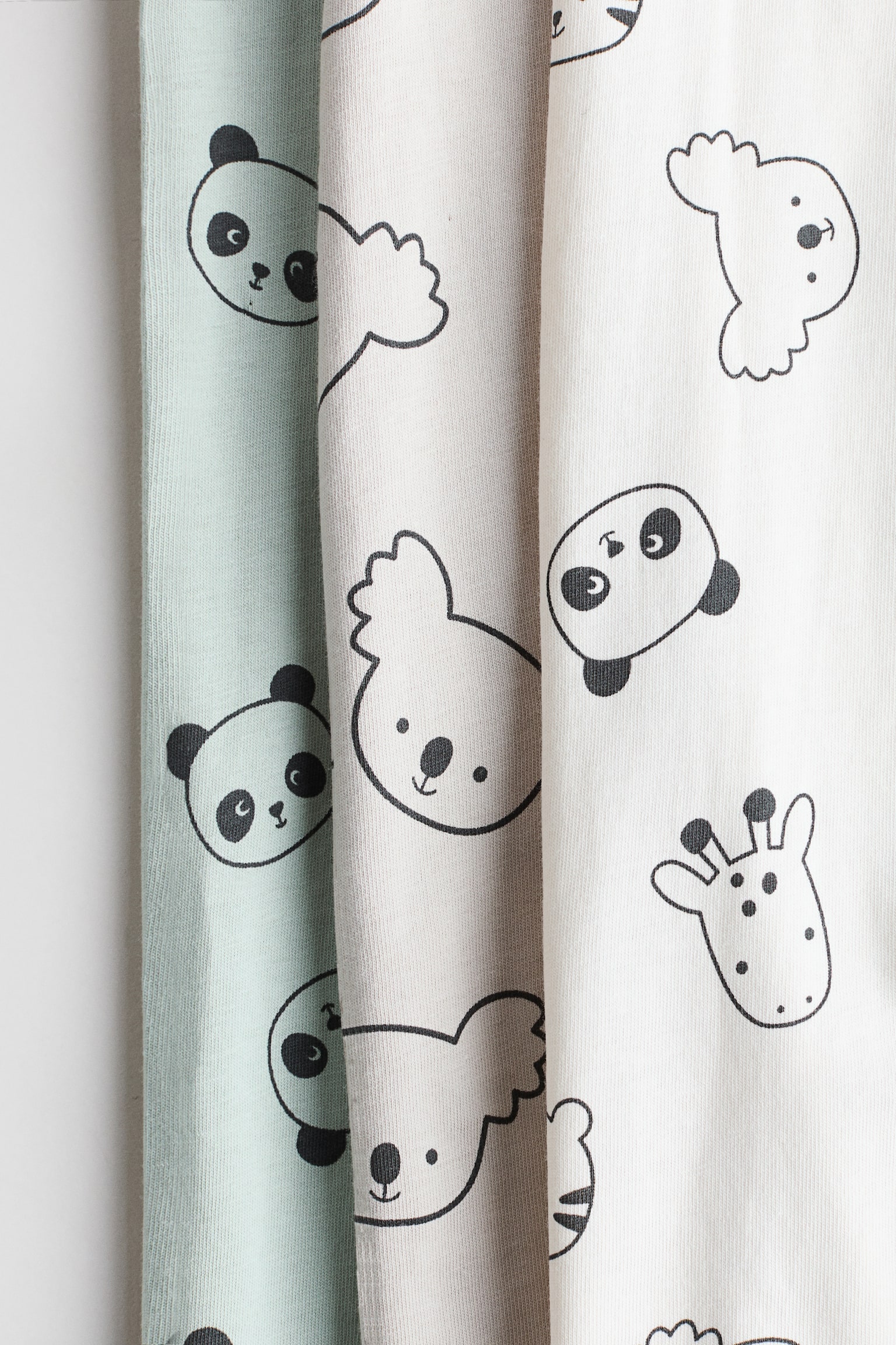 3-pack Pijamas de algodón - Beige/Animales/Verde claro/Vehículos/Lila/Floreado/Rosa claro/Manzanas - 2