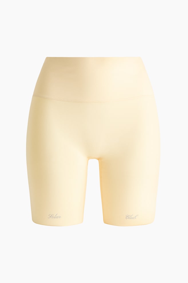 High-Waist Bike Shorts with ShapeMove™ - Yellow/Solar Club/Chocolate plum/Solar Club - 1