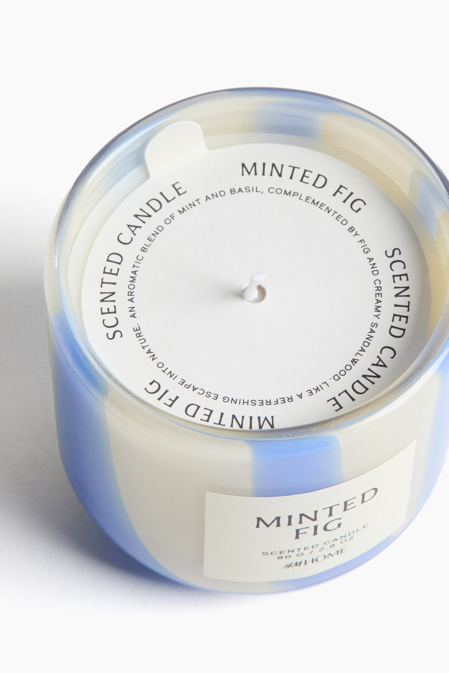 Scented candle in glass holder - Blue striped/Minted Fig/Ember Vanilla/Warm Woods/Lily Of The Valley/Vanilla Patchouli/Dark Honey/Apple Blush - 2