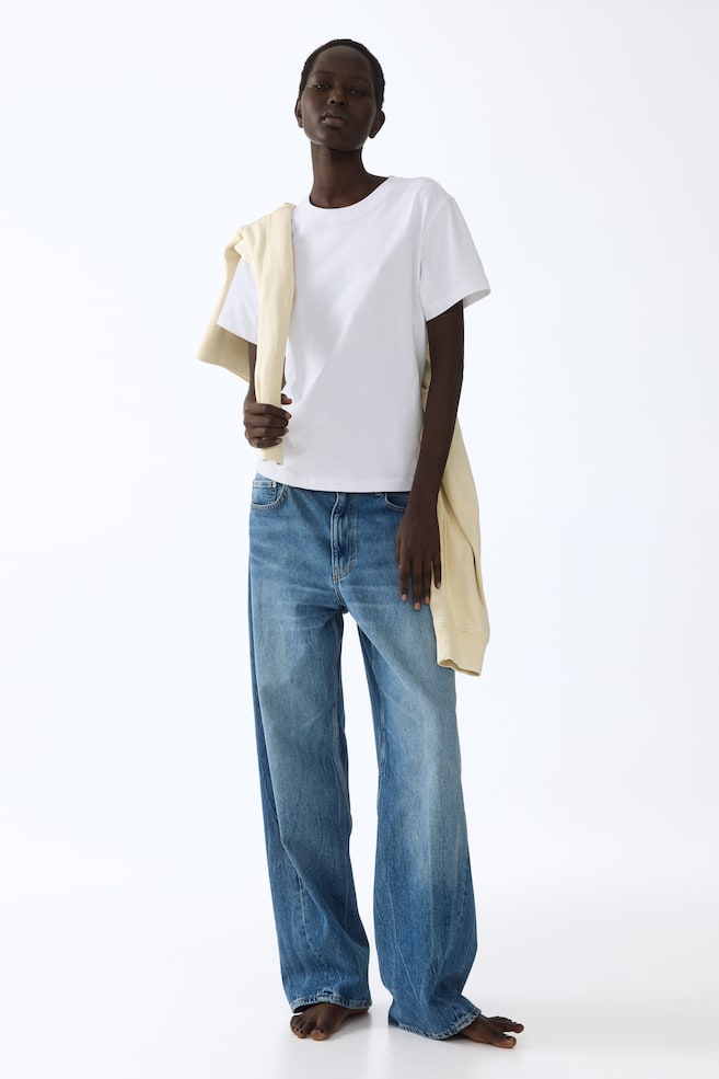 Oversized Cotton T-Shirt - White/Brown/Light pink/Black/Light beige - 6