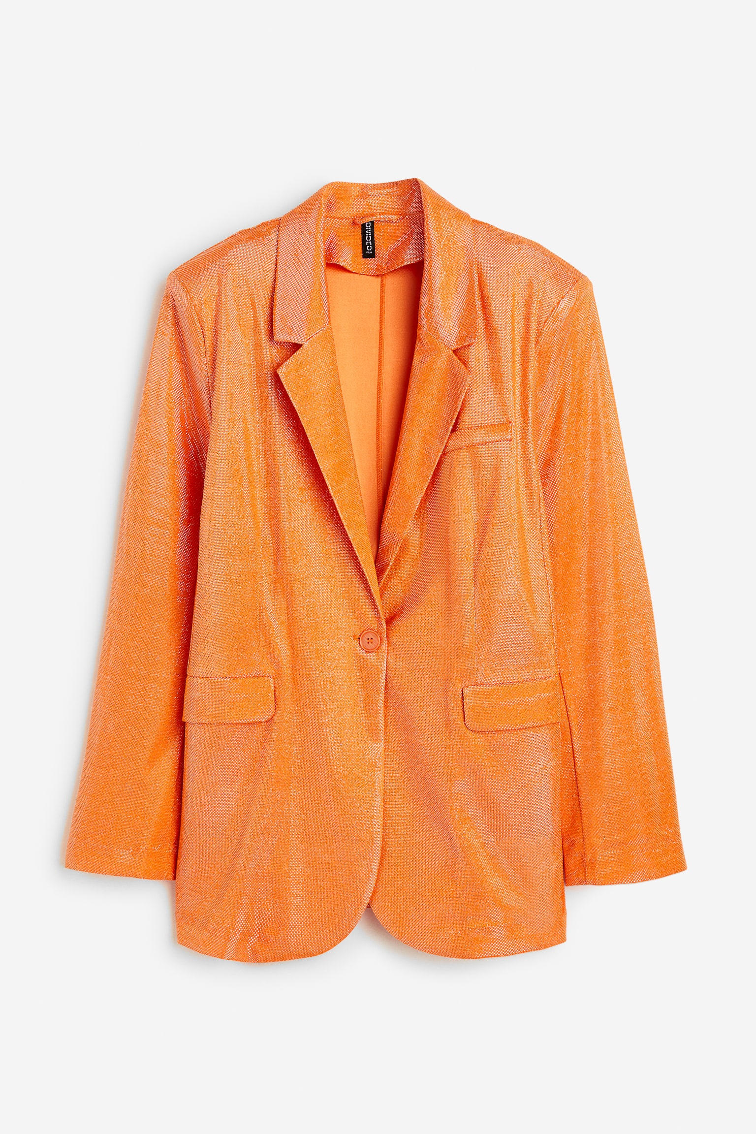 Single-breasted blazer - Orange/Glittery - 1