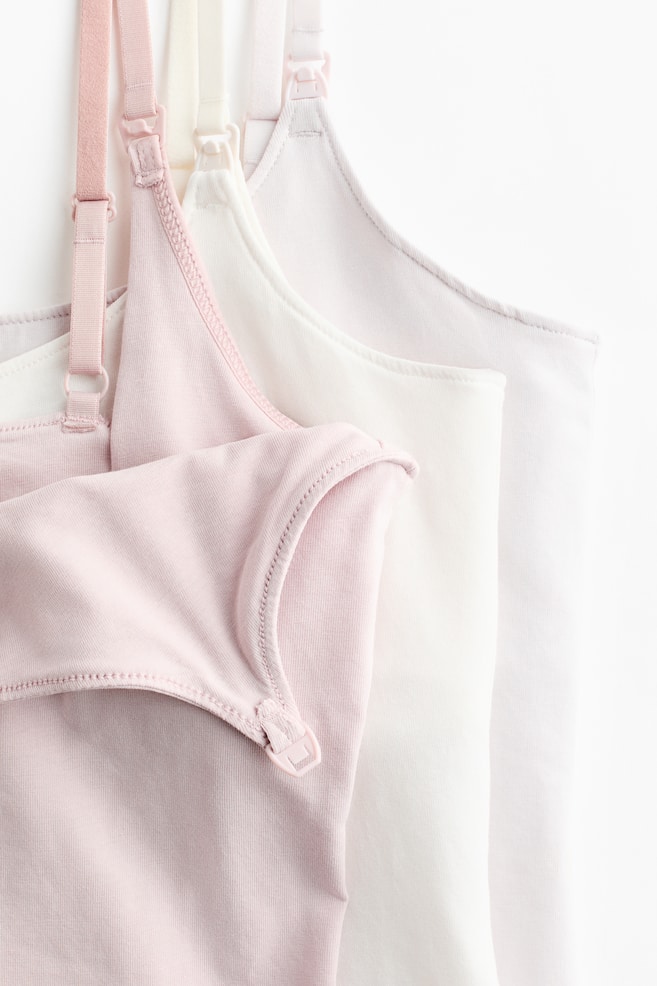 MAMA 3-pack ammetopp - Lys rosa/Cream/Mørk grå/Hvit/Sort/Lys blå/Hvit/Lys beige/Sort/Hvit/Hvit/Salviegrønn/Vinrød/Tåkerosa/Sort/Hvit/Gråmelert/Beige/Sort/Hvit - 4