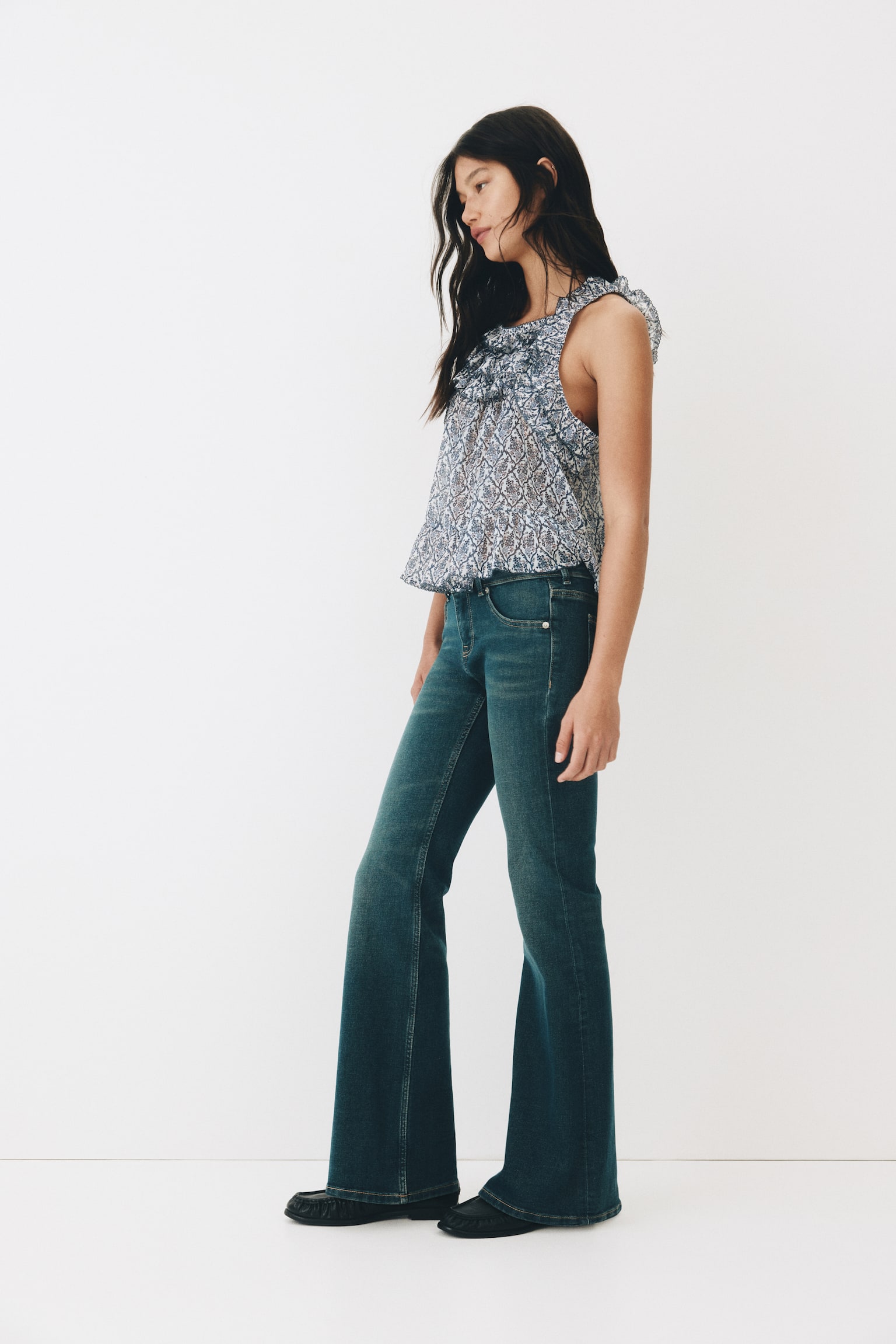 Flared Low Jeans - Dark denim blue/Light denim blue/Light denim blue/Washed grey/Denim black/Denim blue/Black/Washed out/Light denim blue/Cream/Light denim blue/Denim blue/Light grey/Denim grey/Dark grey/Leopard print - 6