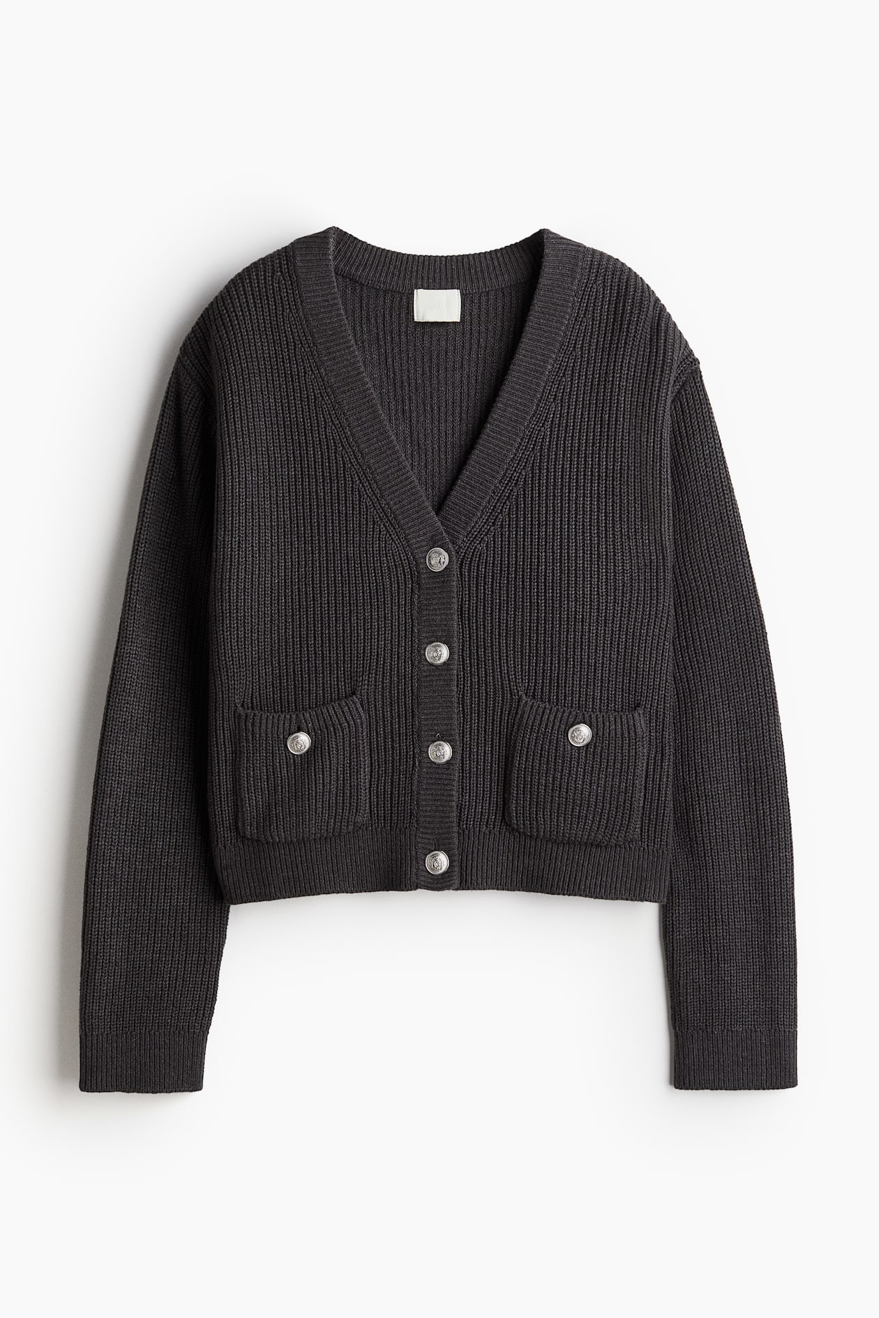 Pocket-detail cardigan - Dark grey - Ladies | H&M GB