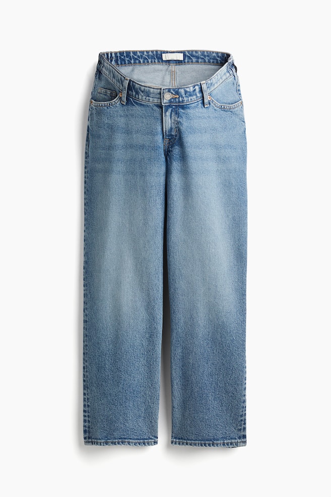 MAMA Before & After Straight Low Ankle Jeans - Albastru-denim deschis/Albastru-denim/Gri-închis/Albastru-denim/Alb - 1