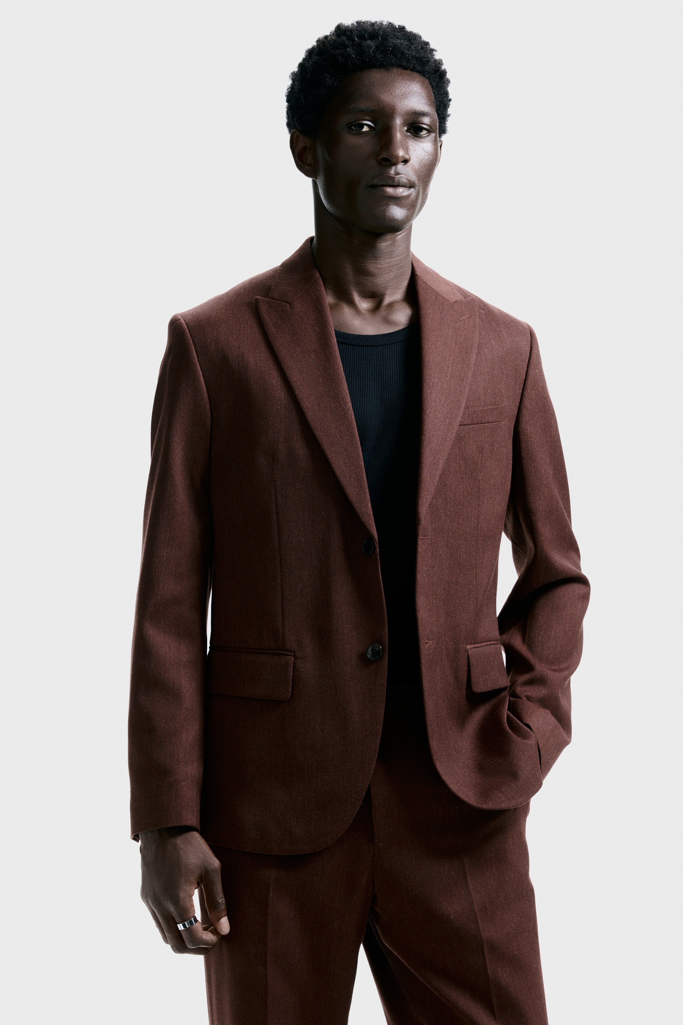 H & M - Regular Fit Single-breasted jacket - レッド