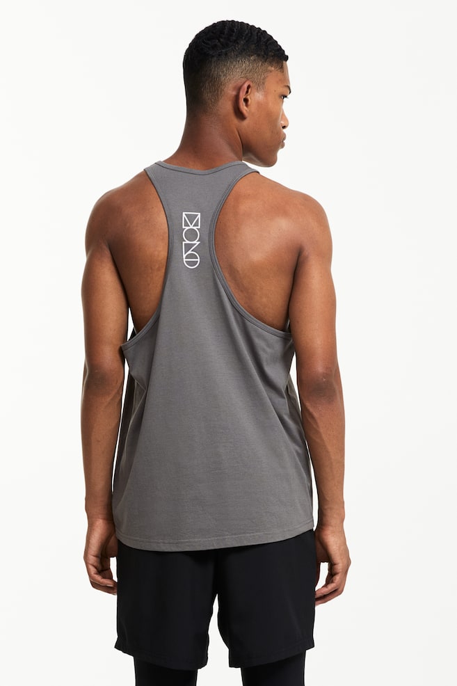 DryMove™ Sports vest top - Dark grey/Black/Red - 4
