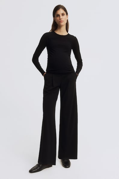 Be Mammy Leggings Premaman Lunghi In Viscosa Ed Elastan - Vita Alta Con Fascia Elastica - Taglia S Color Melange