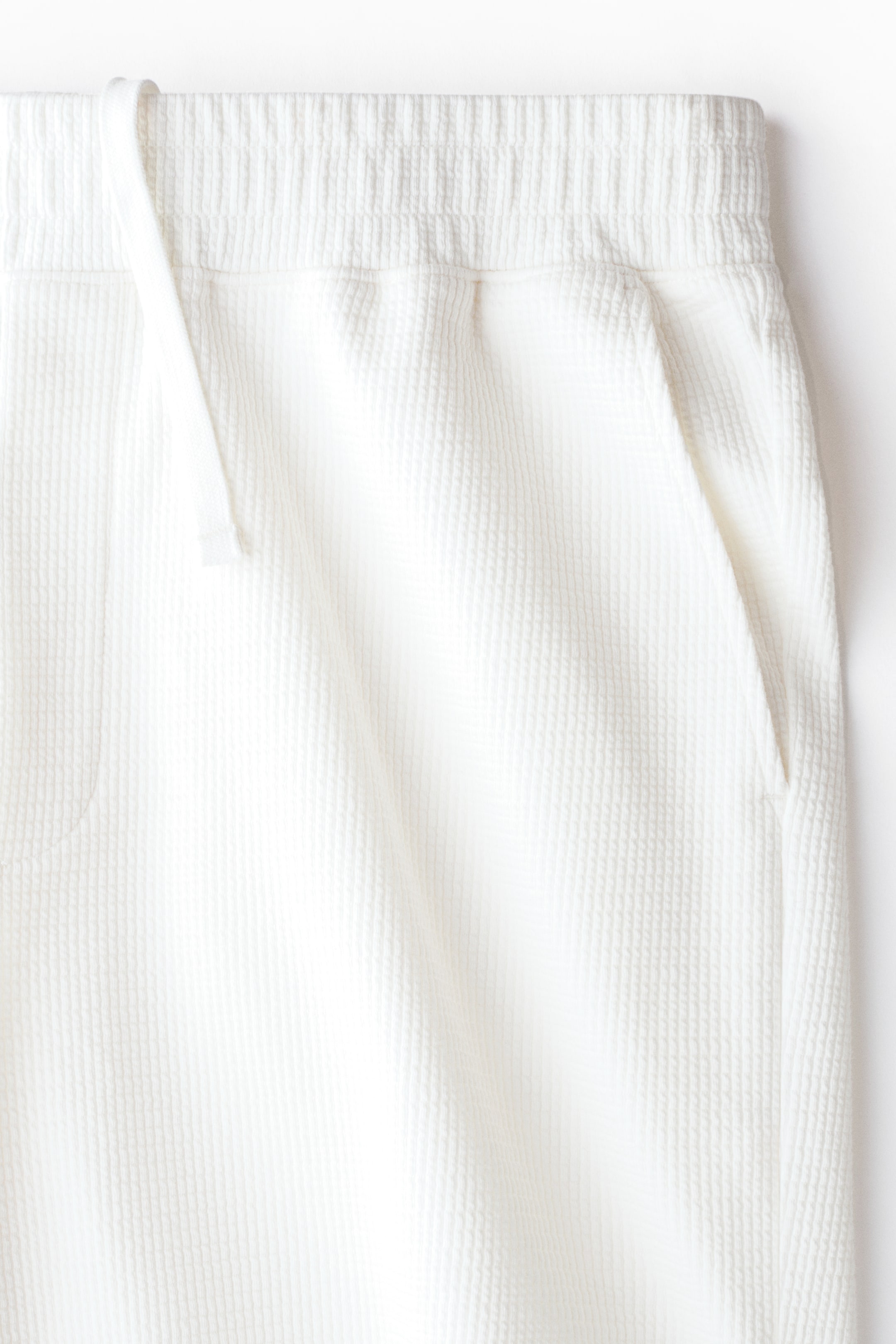 View larger image: Textured jersey shorts - White - Men | H&M SG 2