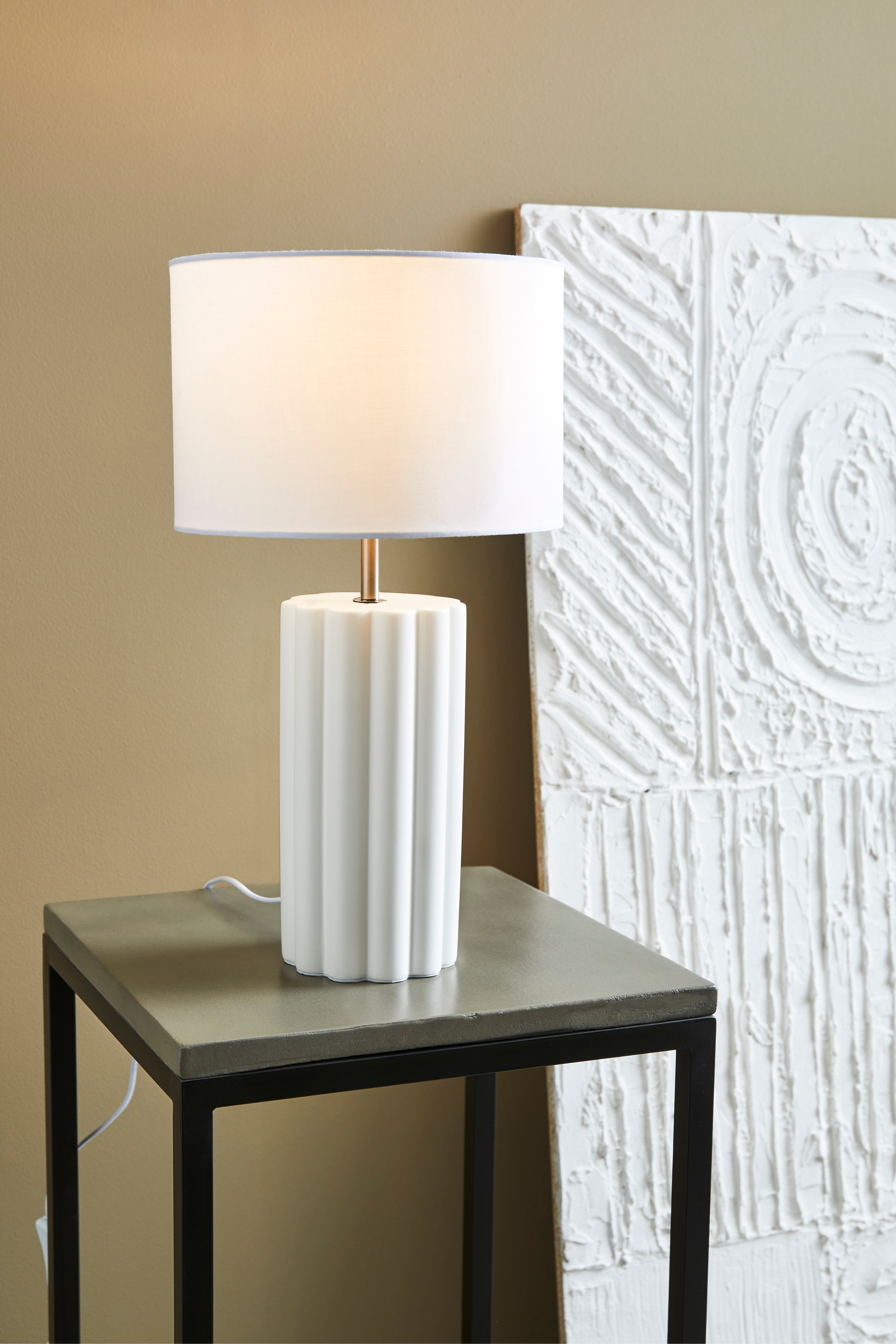 Column Bordslampe - White/Black/white