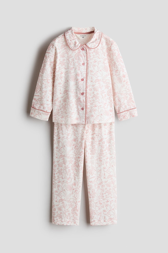 Patterned cotton pyjamas - Light pink/Patterned - 1