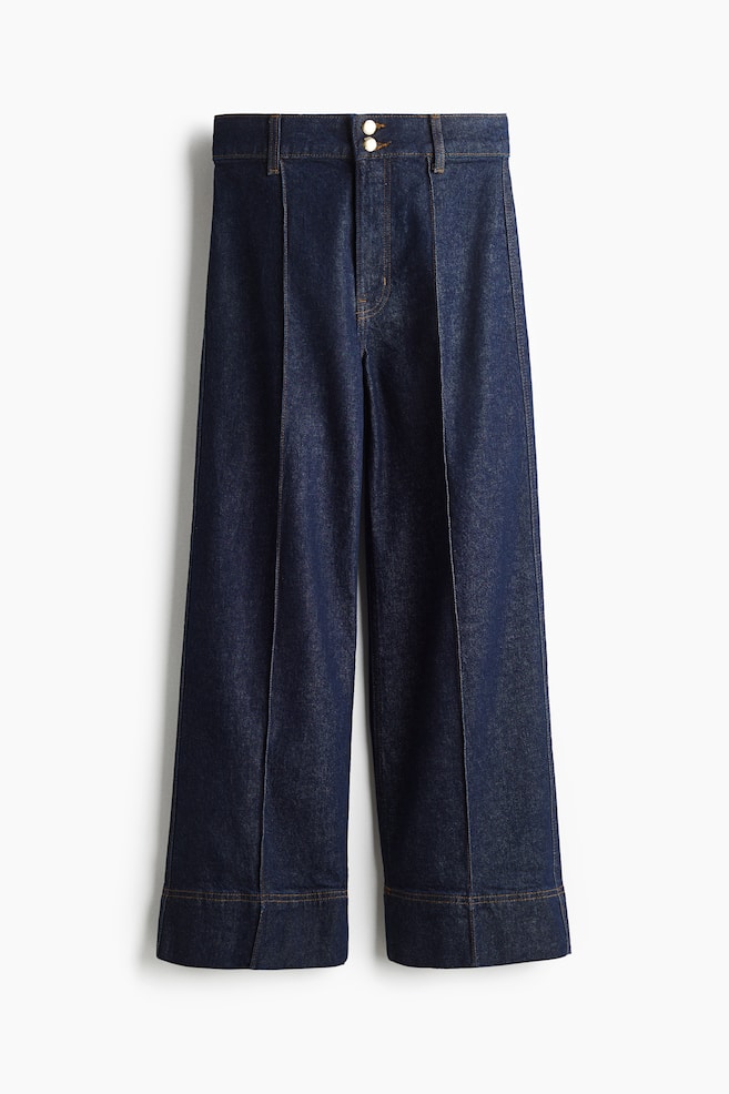 Wide High Ankle Jeans - Dark denim blue/Dark denim blue/Light coral pink/Blue/Cream - 1