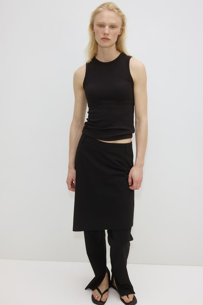 Cooling tanktop met geïntegreerde bh - Slim Fit - Zwart/Wit/Roestbruin - 1
