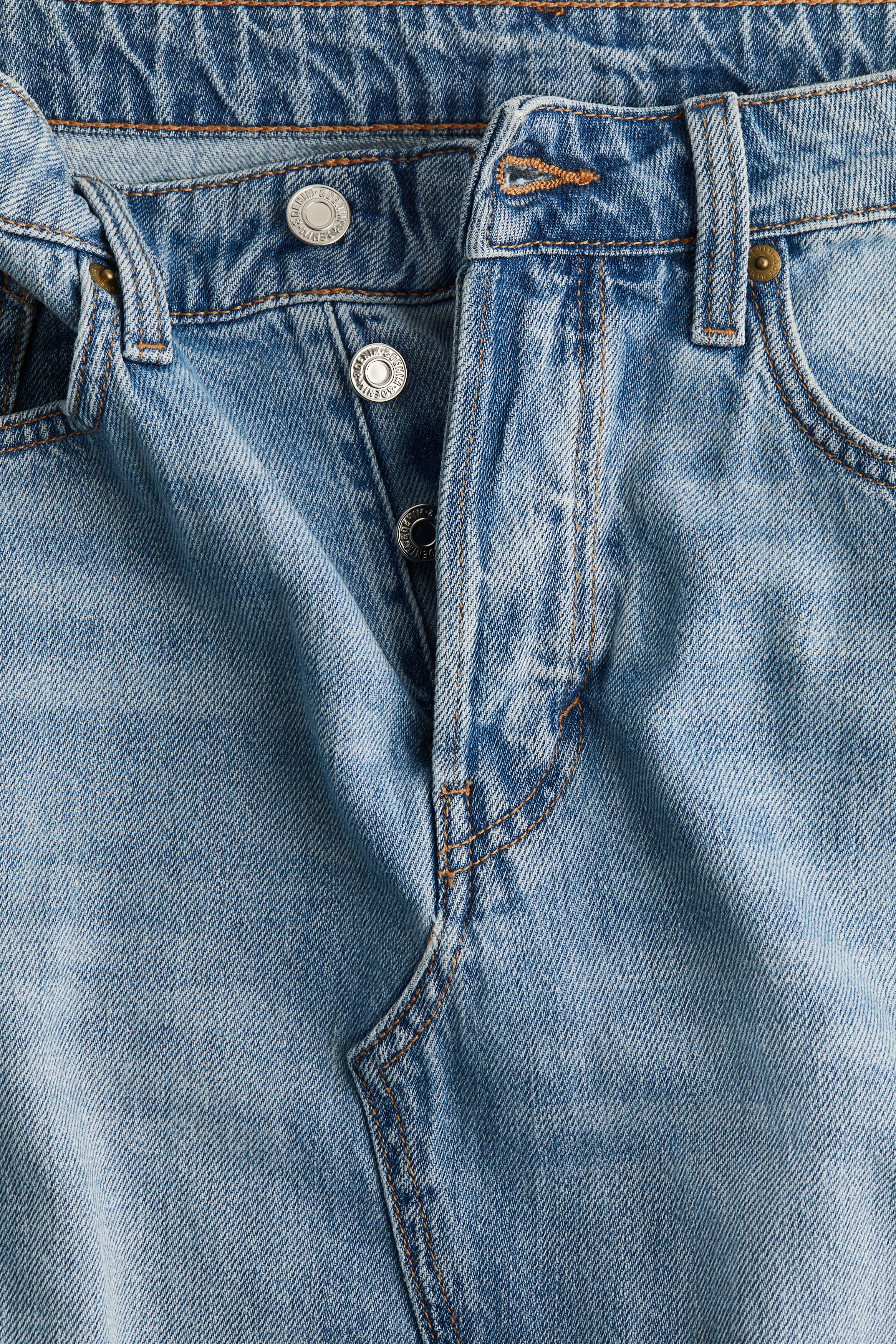 A-line denim skirt
